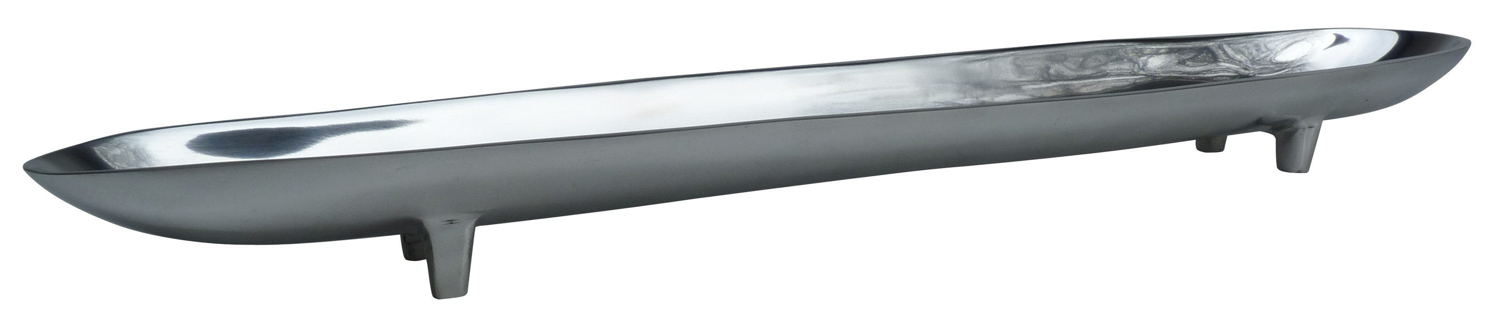ARTRA Dekoschale Aluminium Baguette-Schale Tischdekoration silber Tischschale (1 St)