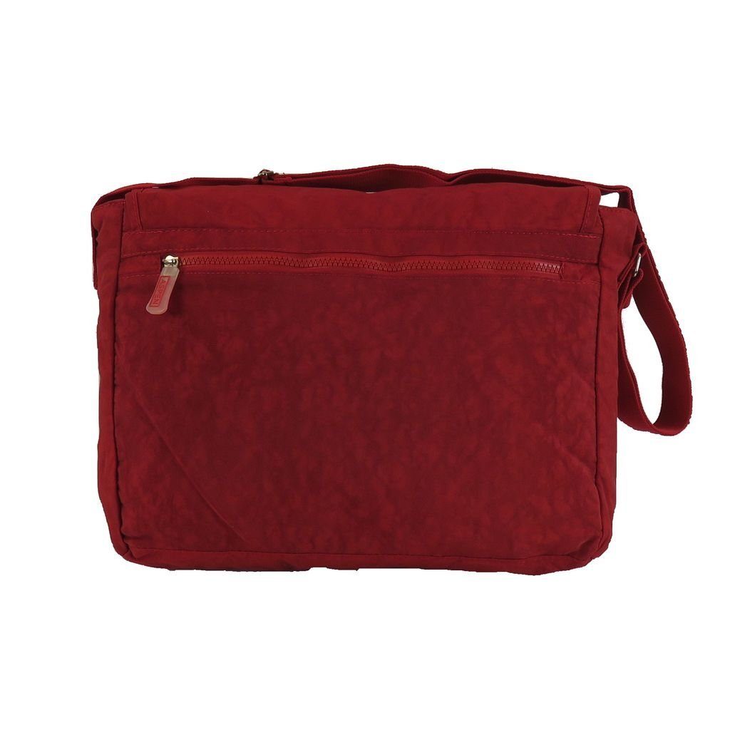 Damen Crincle Tasche Pavini Nylon Überschlagtasche Pavini Umhängetasche Aspen 21129 rot Umhängetasche