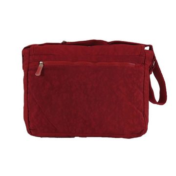 Pavini Umhängetasche Pavini Aspen rot Umhängetasche Damen Tasche Überschlagtasche Crincle Nylon 21129
