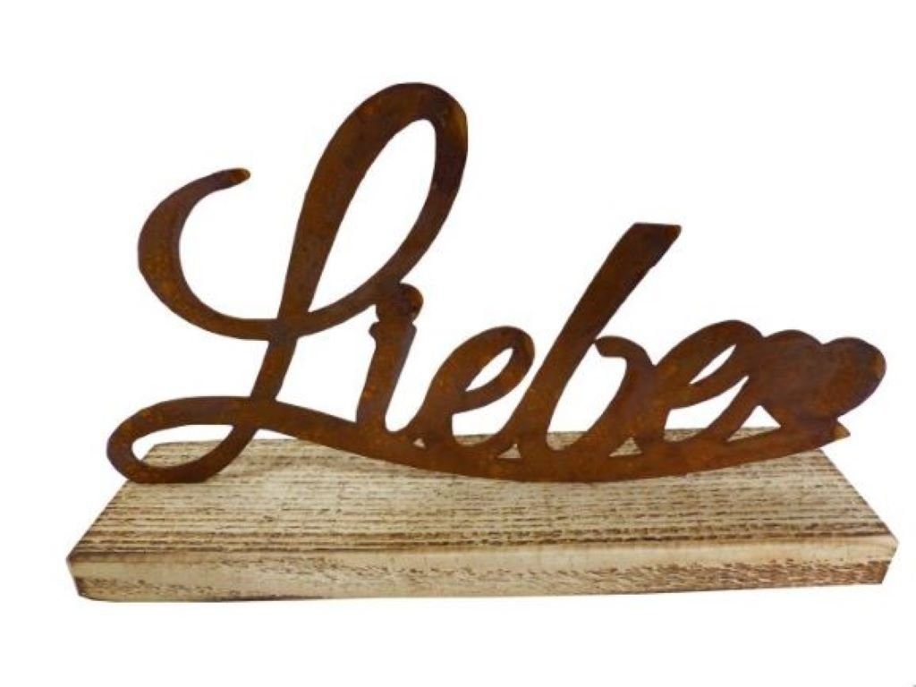 BADEKO Deko-Schriftzug Schriftzug "Liebe" auf Holzsockel (1 St)