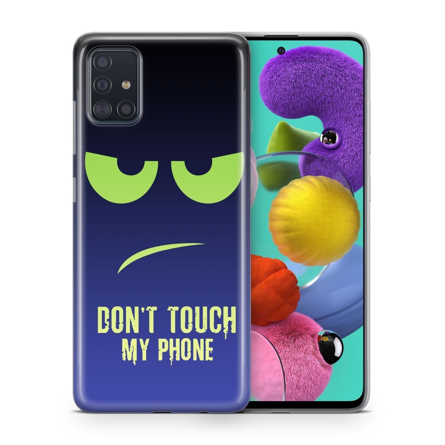 Dont Touch My Phone Grün Blau