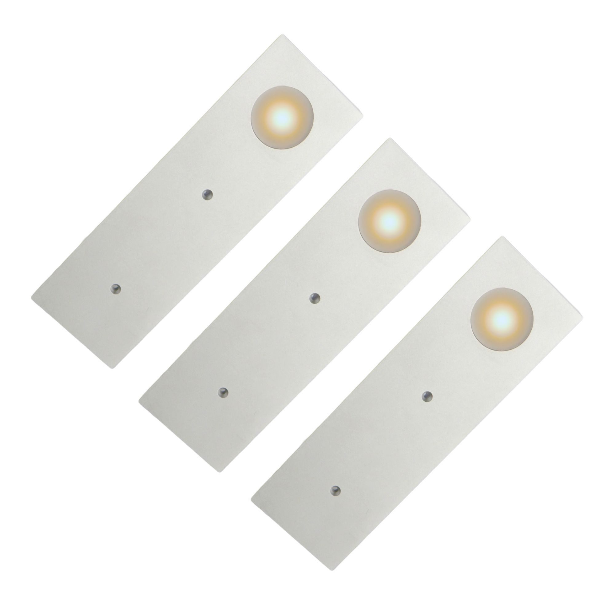 kalb LED Unterbauleuchte LED Küchenleuchte Aufbauleuchte Küchenlampe Unterbaustrahler SET, 3er Set warmweiß, warmweiß