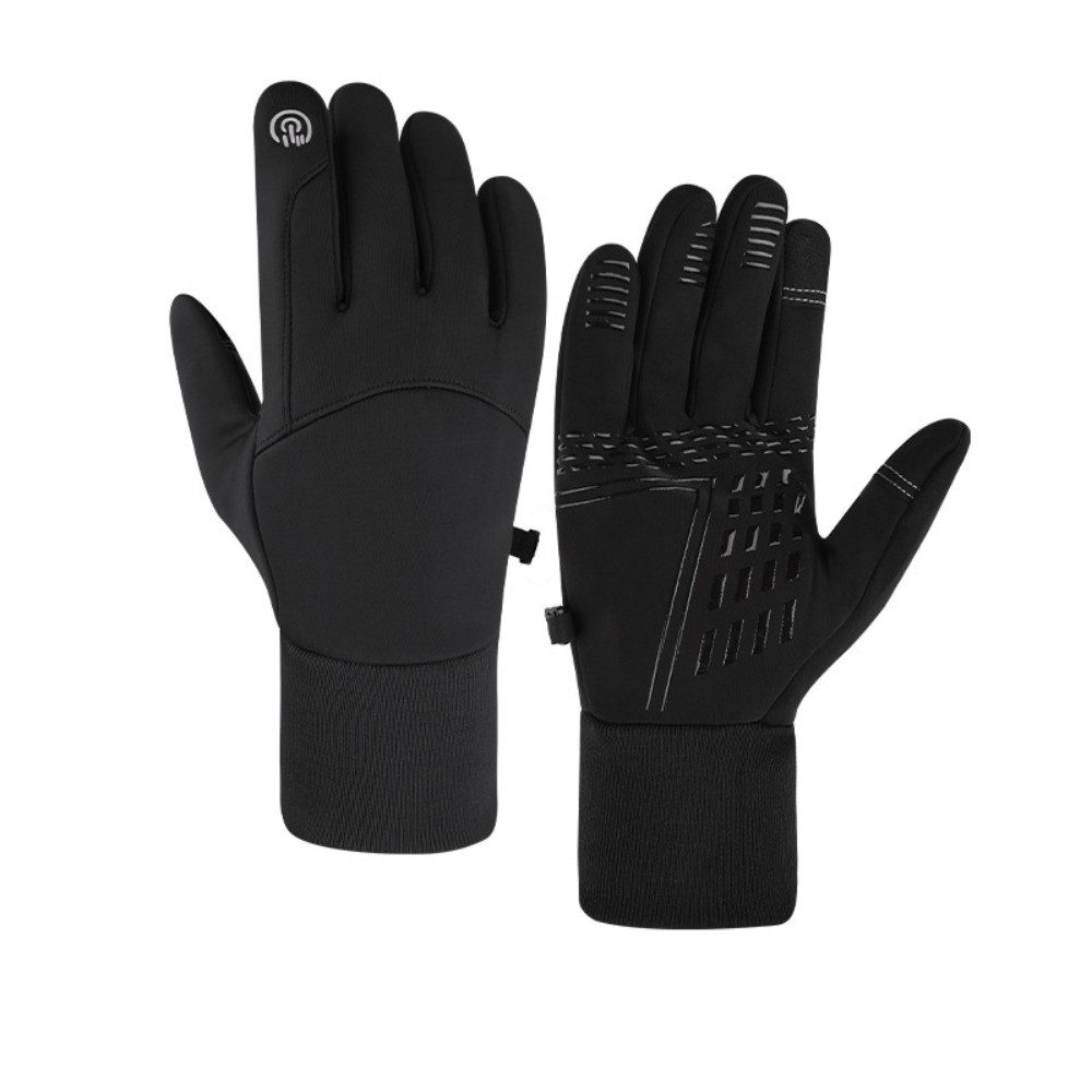 Blusmart Multisporthandschuhe Multifunktionale Sporthandschuhe (Touchscreen, wasserdicht, rutschfest, warm, Warme Winterhandschuhe, Touchscreen-Fahrradhandschuhe) Warme, winddichte Skisporthandschuhe für Herren und Damen aus Fleece