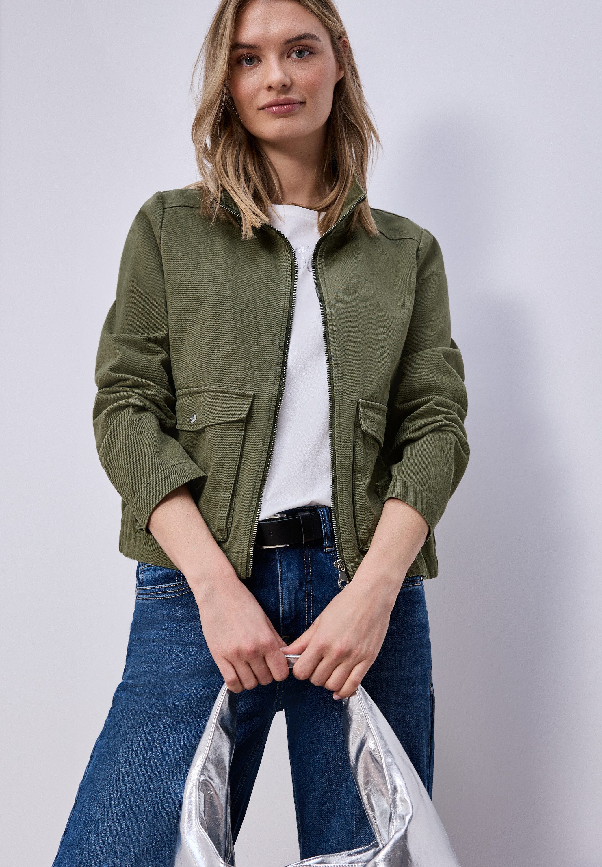 STREET ONE Kurzjacke aus reiner Baumwolle