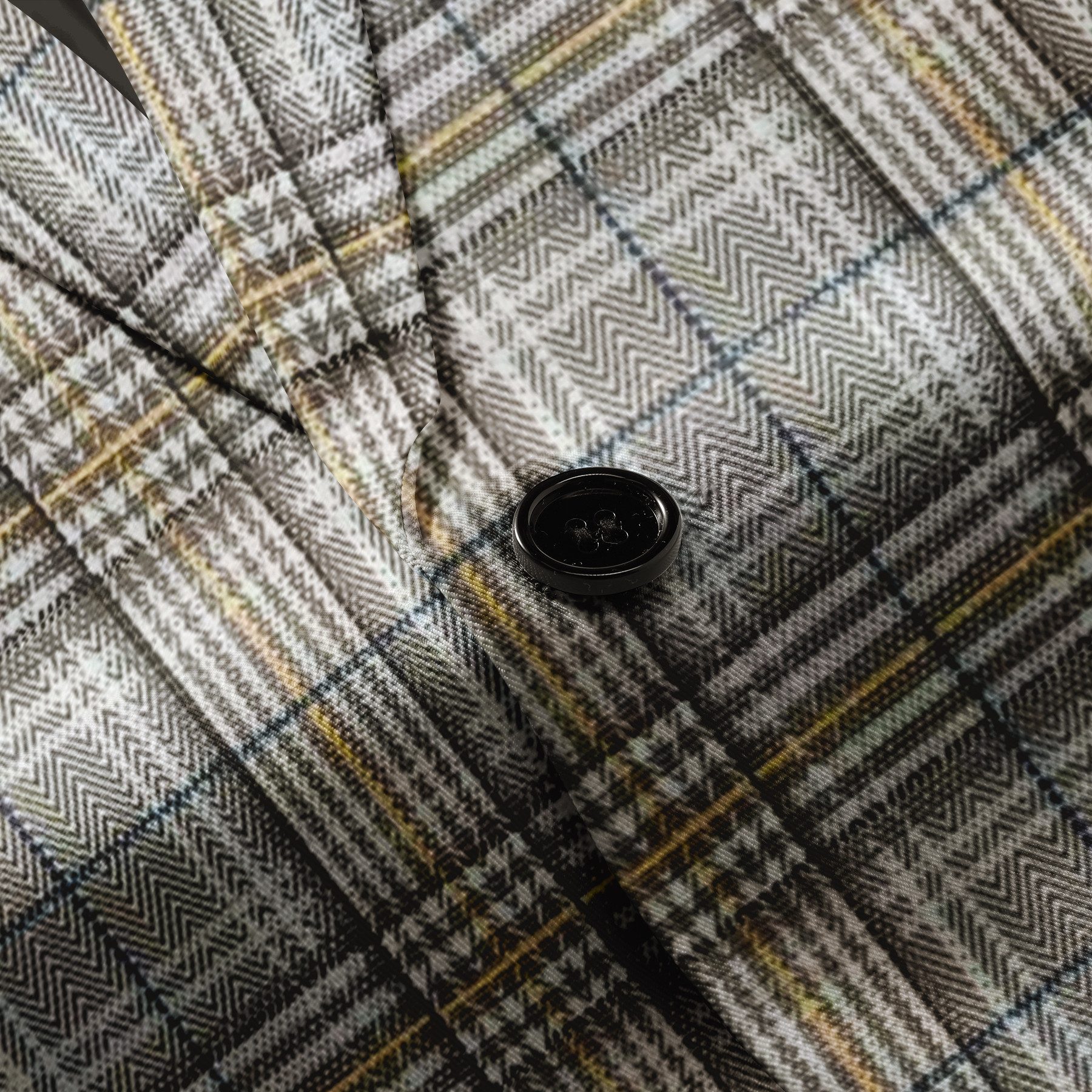 Allthemen Anzug (2 tlg) Slim Fit Herrenanzug im Farbeblock-Karomuster