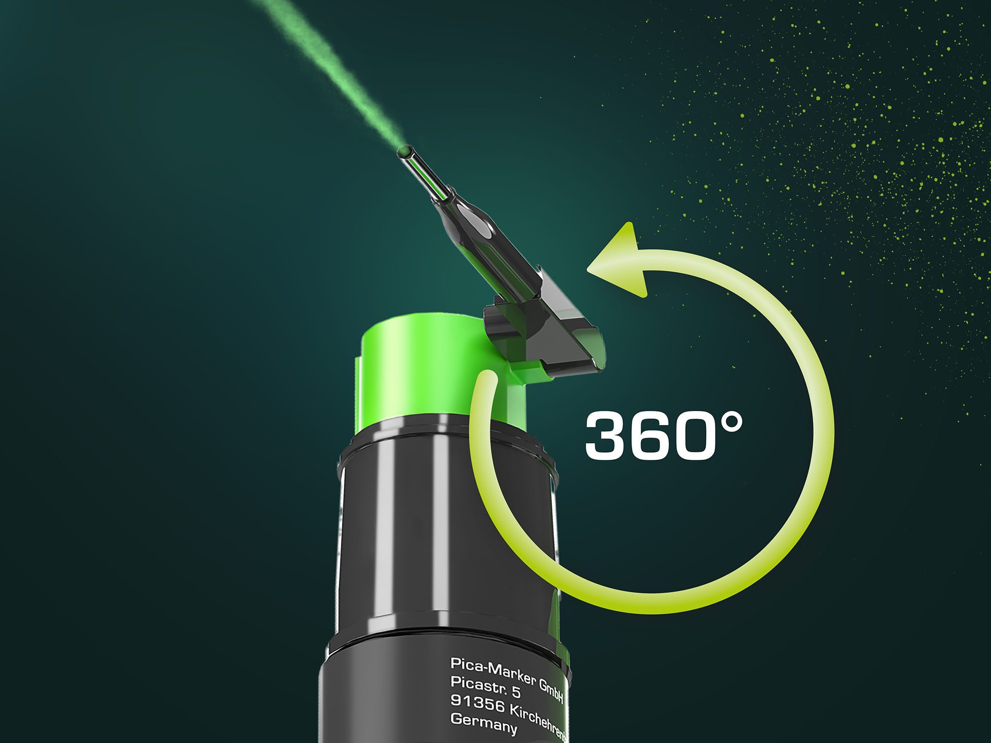 Marker Pica Powder Spraymarker Tieflochsprühmarker mit 360° Sprüharm – Bild 5 von 5