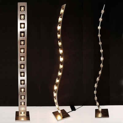 Holländer Stehlampe 15-flammig Cubo Eisen-Glas Silber silber