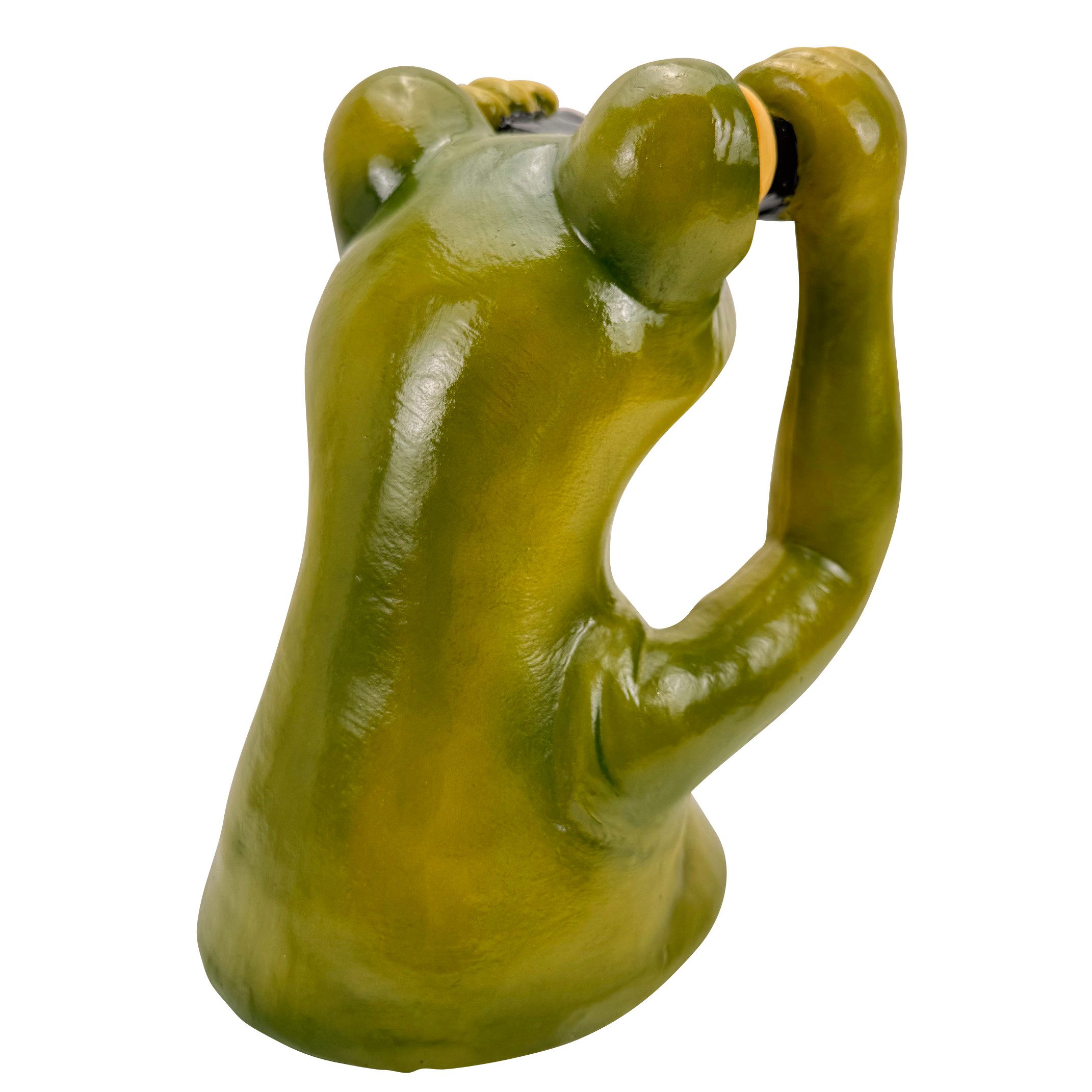 Online-Fuchs Gartenfigur Deko Figuren Frosch mit Fernglas, Spanner für Garten, Balkon, Terrasse, Gartenstecker, Beetstecker - wetterfest, für den Außenbereich geeignet