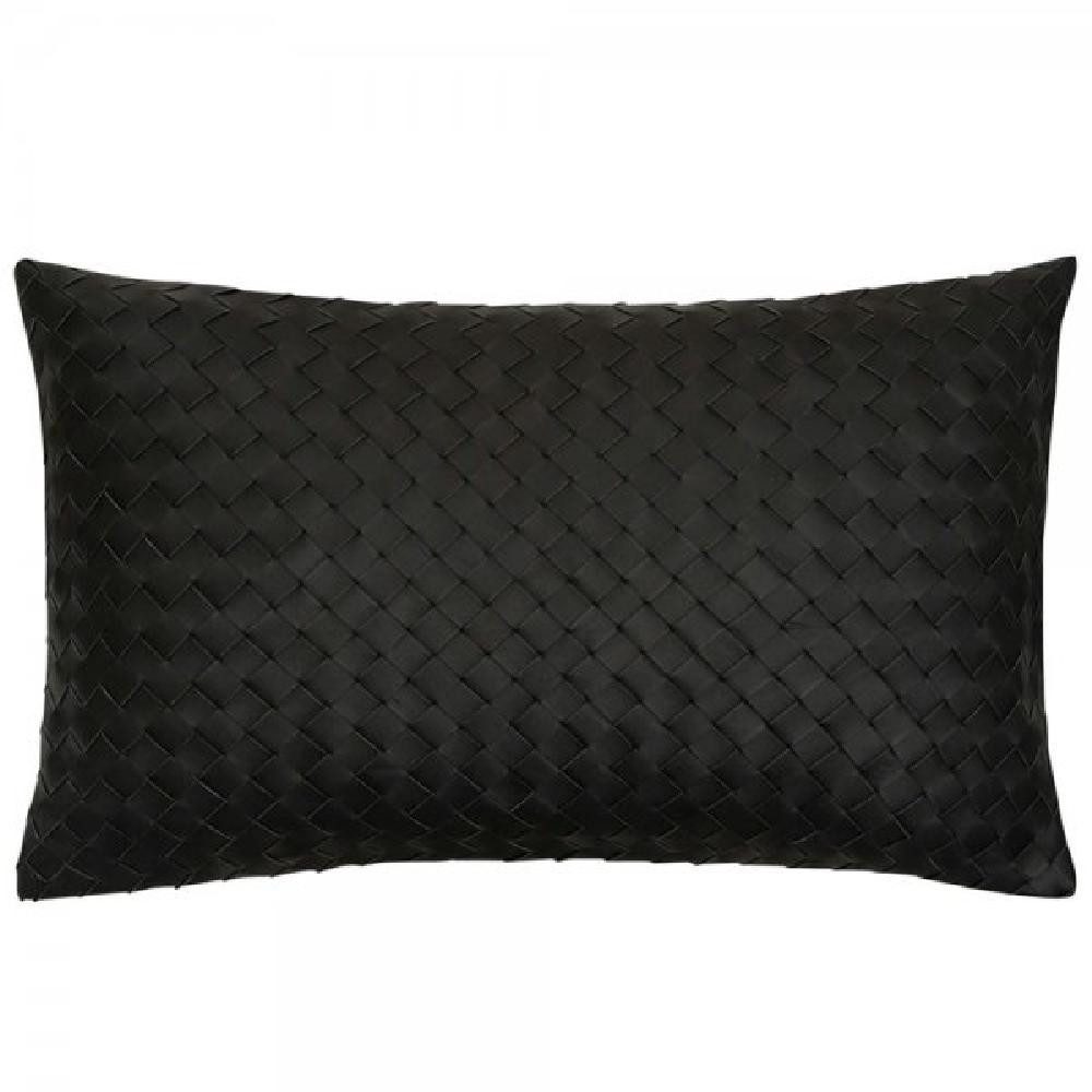 PAD Подушкиhülle Подушкиhülle Web Leather Schwarz Leder (30x50cm)