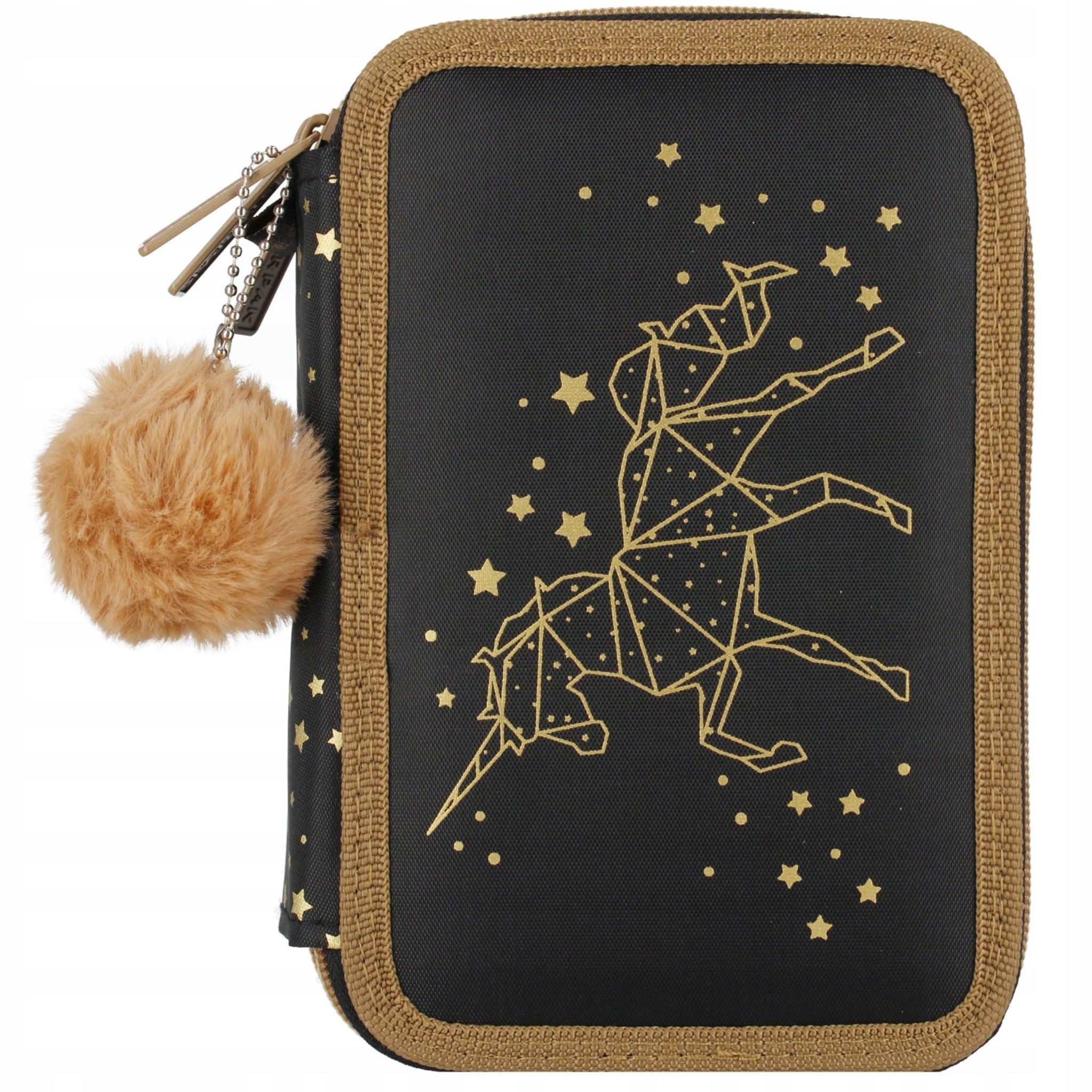 Festivalartikel Federtasche Dreifach-Federmappe Starpak Goldene Katze Einhorn Set für Mädchen 30 – Bild 4 von 5