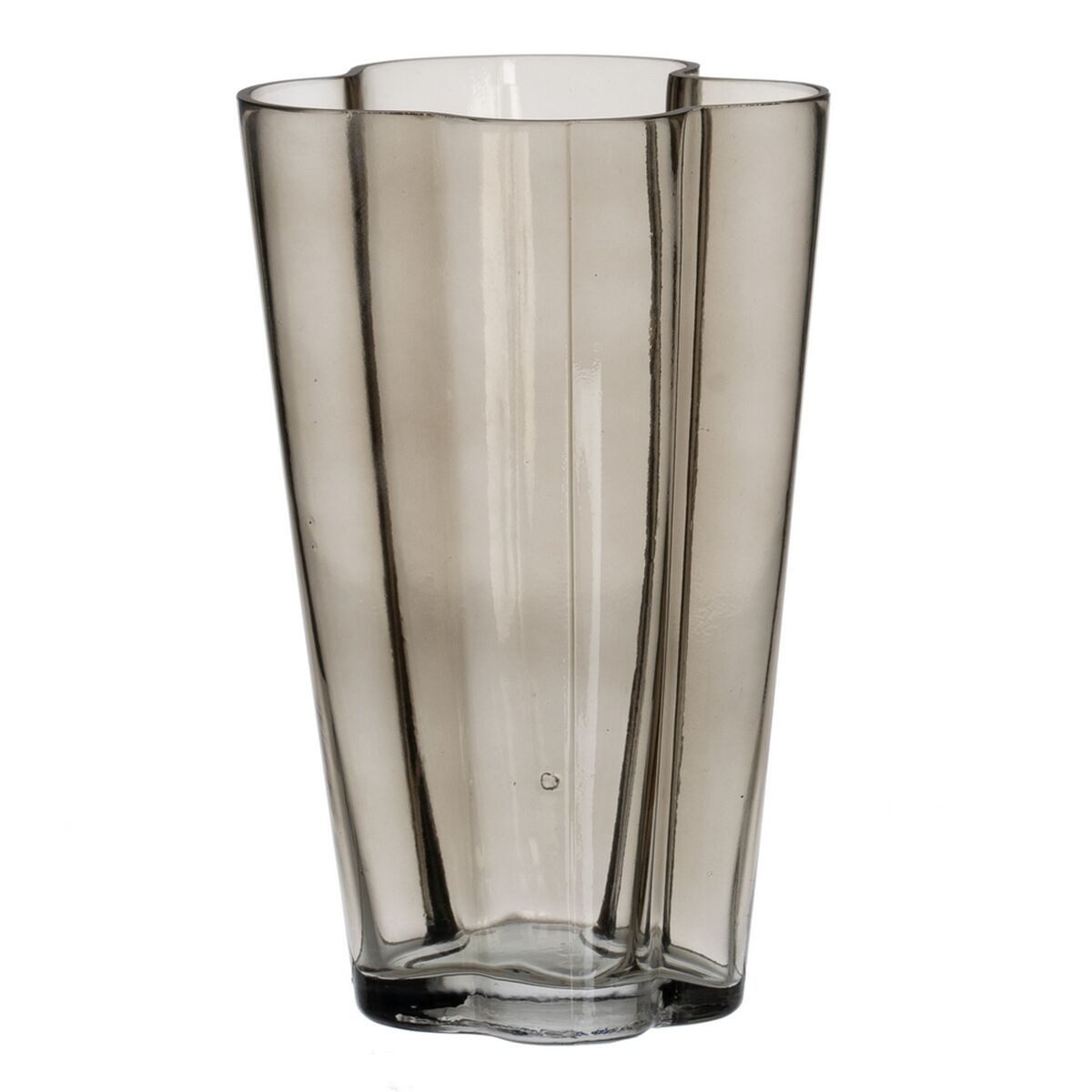 Bigbuy Dekovase Vase Grau Kristall 15,5 x 15 x 25 cm