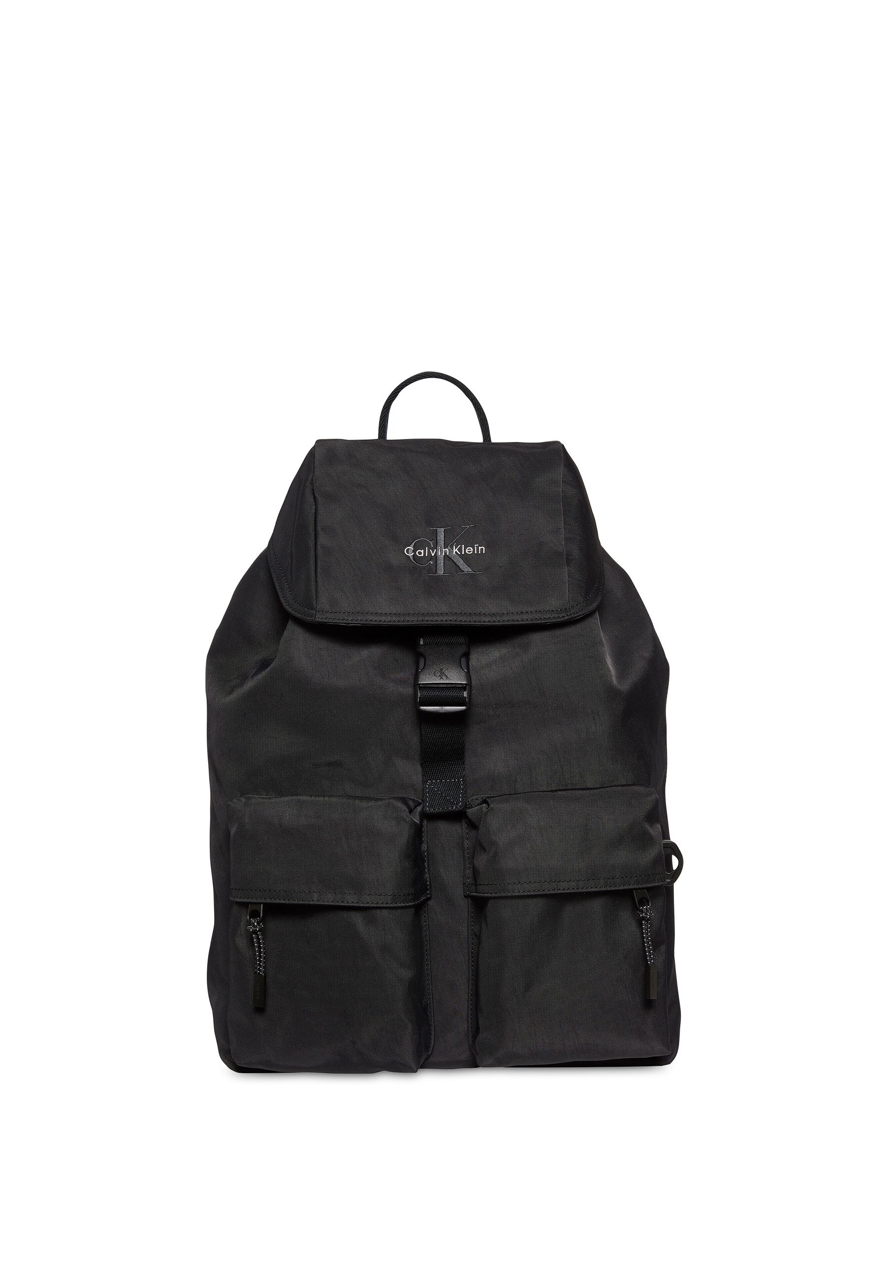 Calvin Klein Rucksack BOLD FLAP BACKPACK, Unisex Ferienrucksack, Urlaubsrucksack mit viel Stauraum