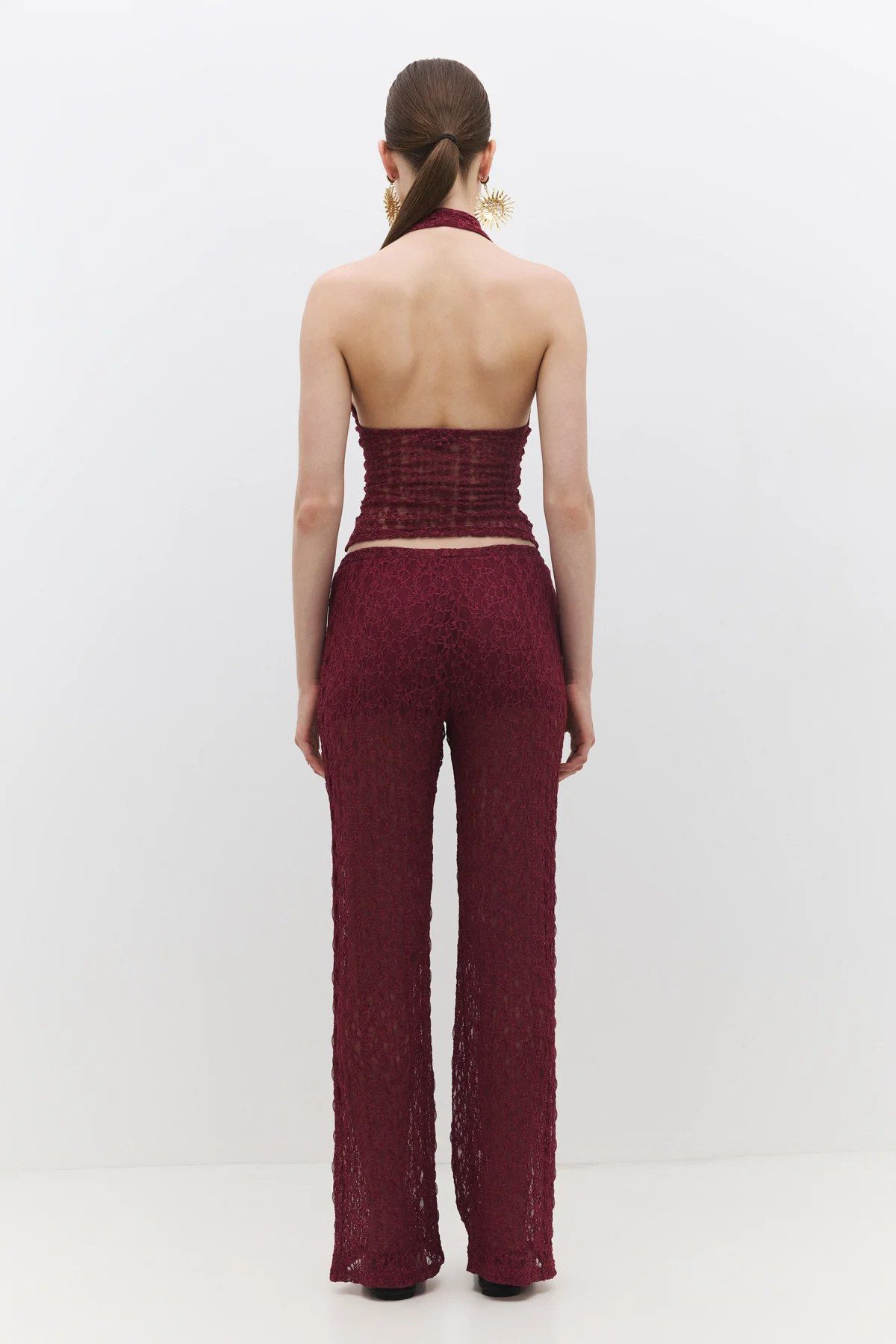 No Matter What Bequeme Jeans Bequeme, weite Hose mit Spitzenbesatz