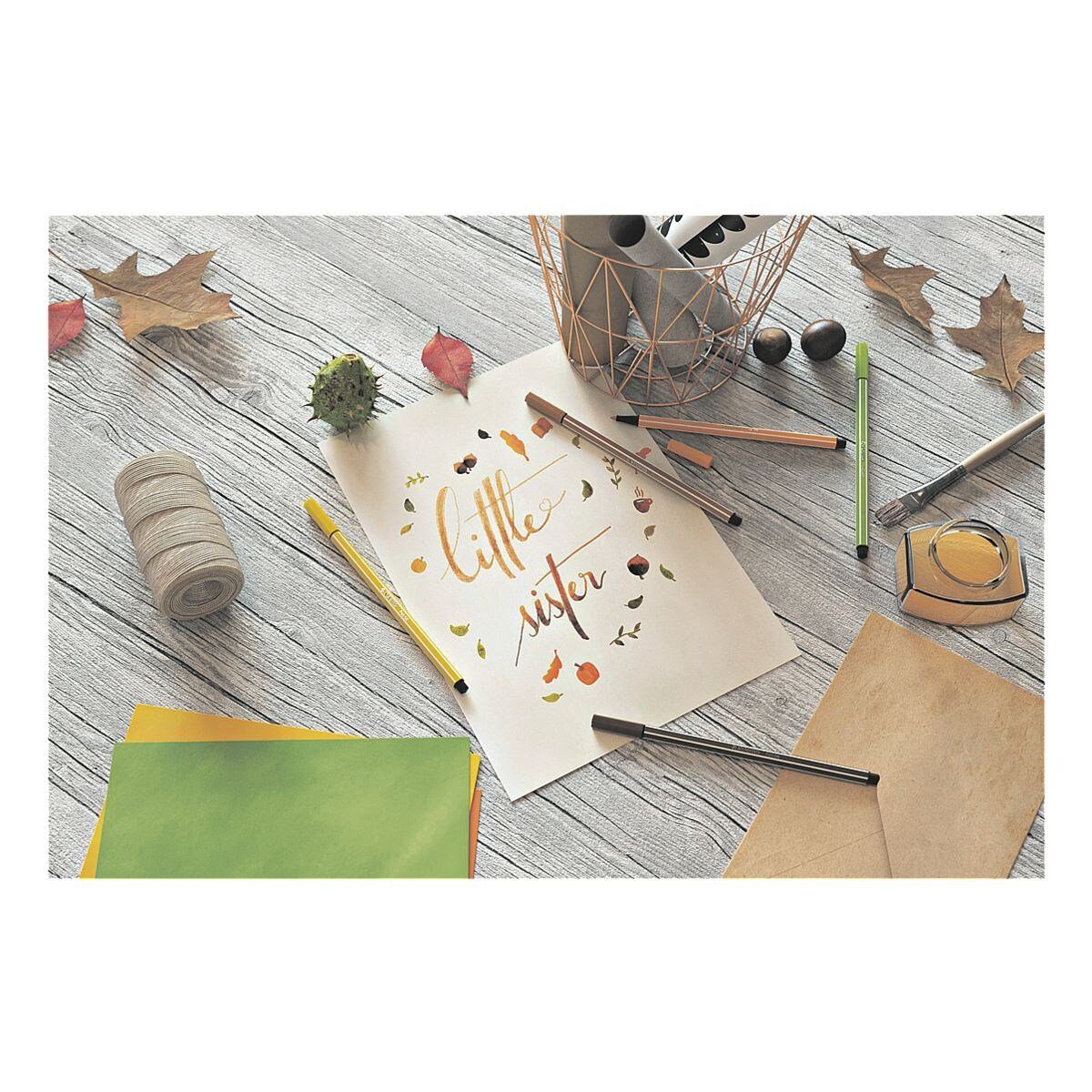 STABILO Filzstift Pen 68 ColorParade, (20-tlg), im zusammenklappbarem Etui mit Ständer-Funktion