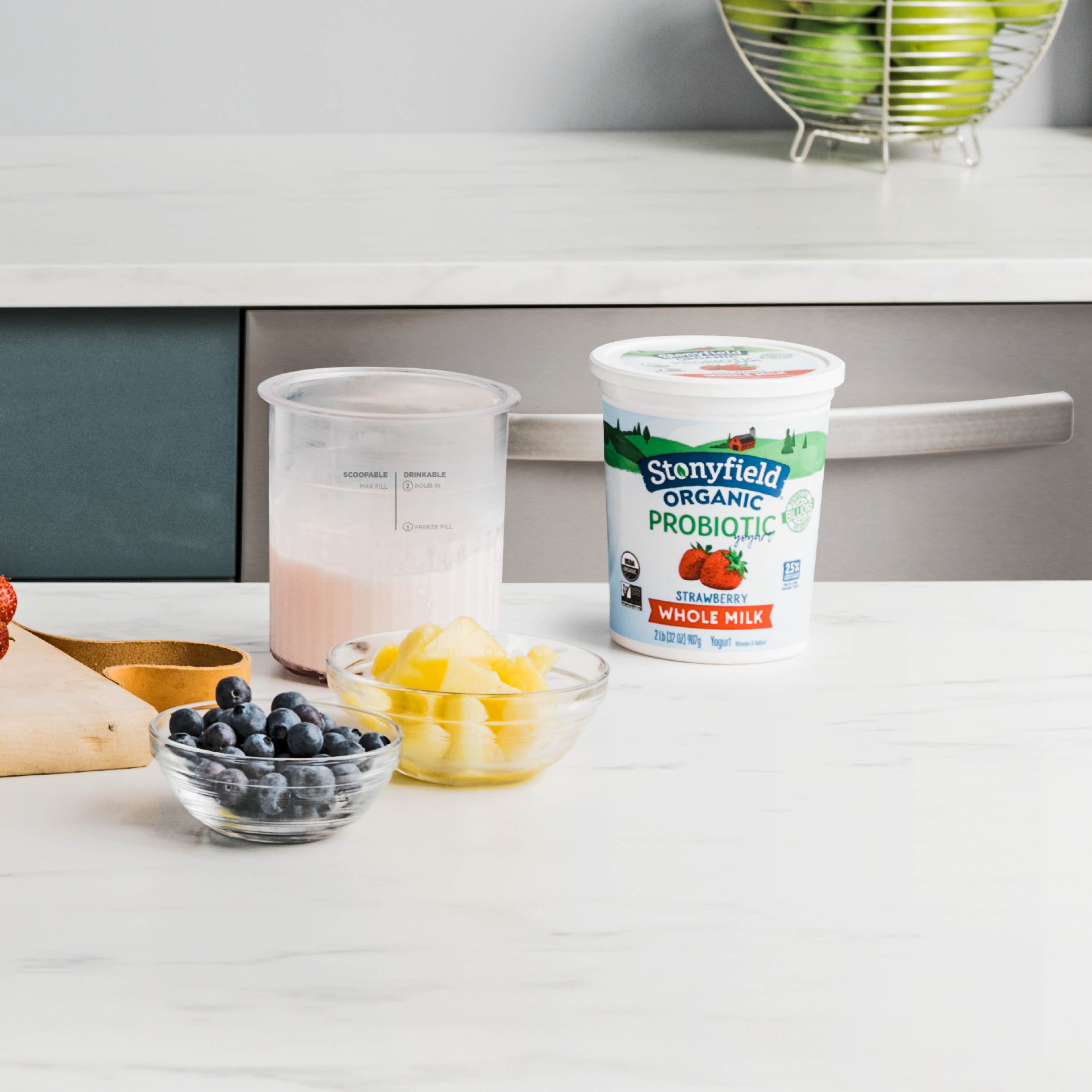 NINJA Eisbereiteraufsatz Dessert-Behälter mit Deckel, transparent, Deckel (gelb,rosa), Zubehör für NC501EU