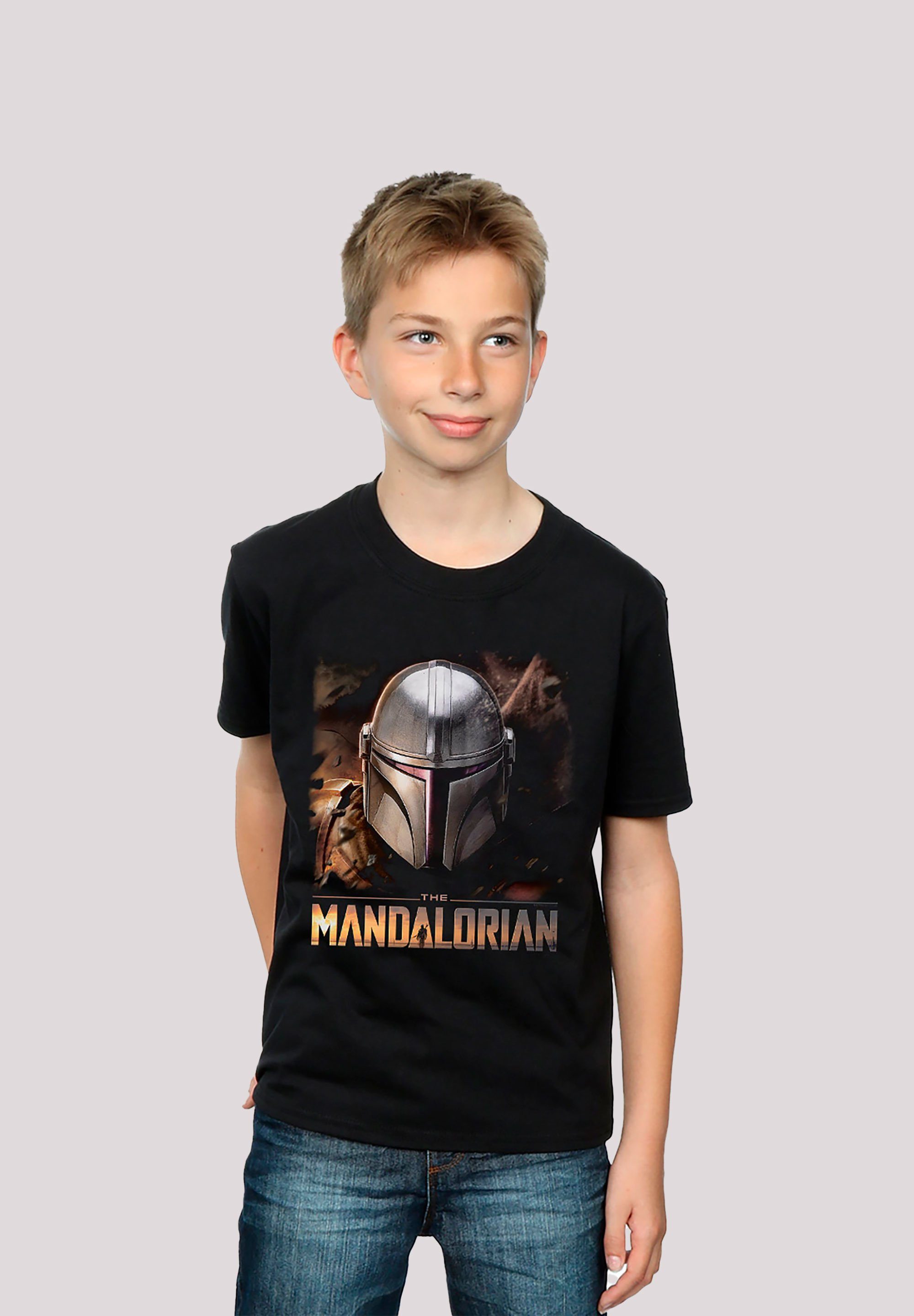 The - Helm Premium F4NT4STIC T-Shirt Mandalorian Print Krieg Star der Wars Sterne