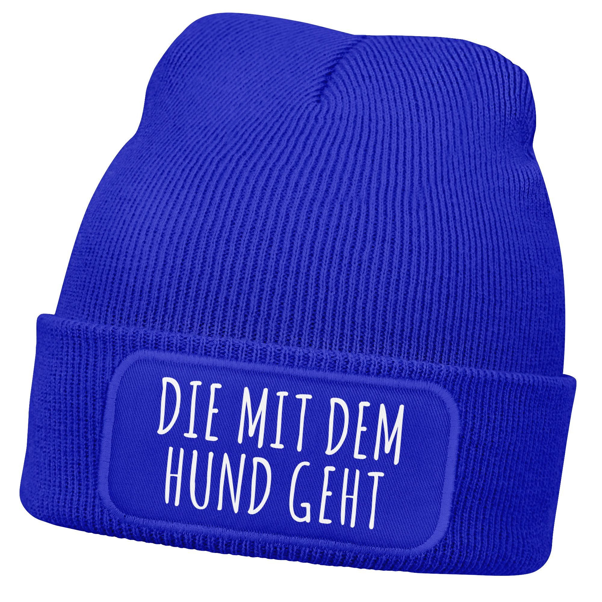 Strickmütze Damen Beanie Geschenk für Hundeliebhaberinnen Strickmütze mit Spruch