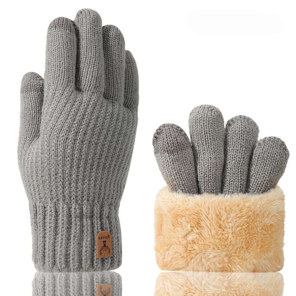 Cachito Strickhandschuhe Touchscreen Warme Strickhandschuhe Thermohandschuhe Outdoor Winter Geschenke für Herren und Damen