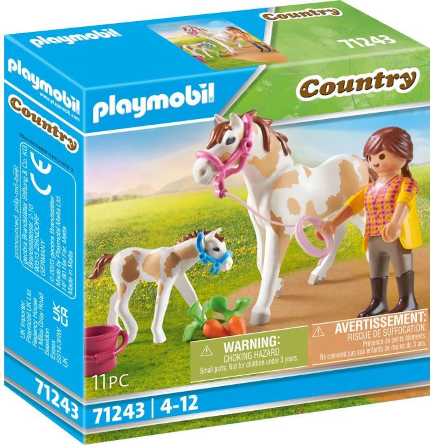 Playmobil® Country Life Pferd mit Fohlen Konstruktions-Spielset, (Pferd mit Fohlen), Made in Europe