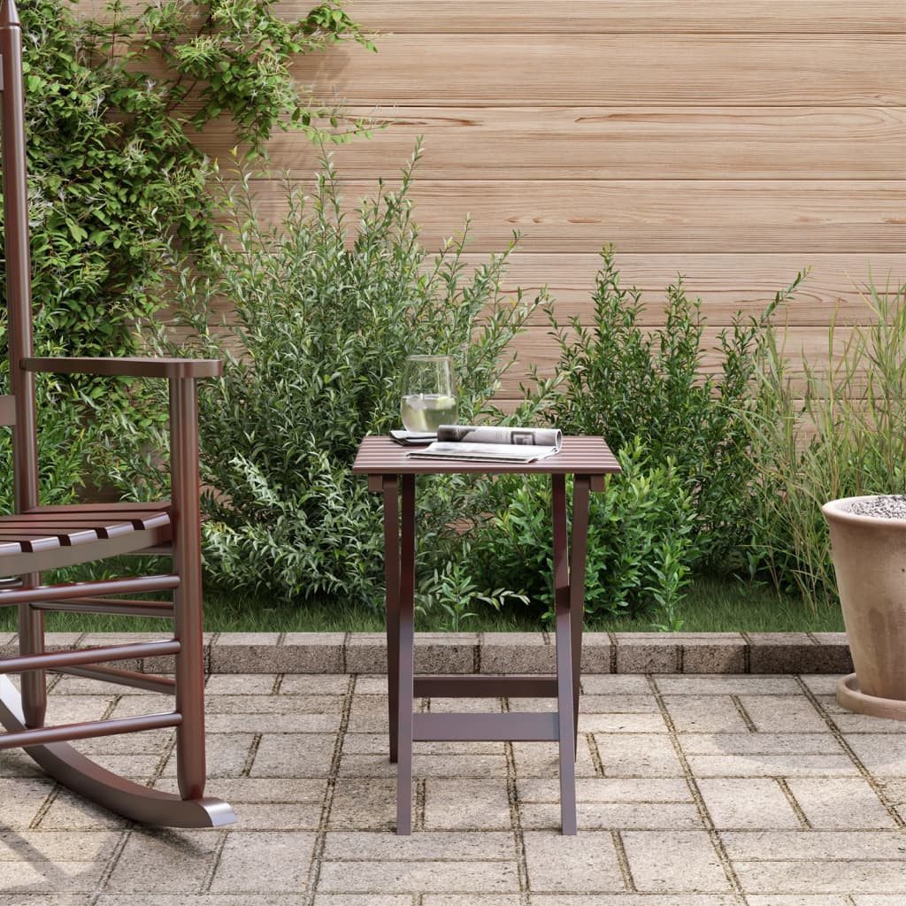 vidaXL Gartentisch Beistelltisch Klappbar Braun Massivholz günstig online kaufen