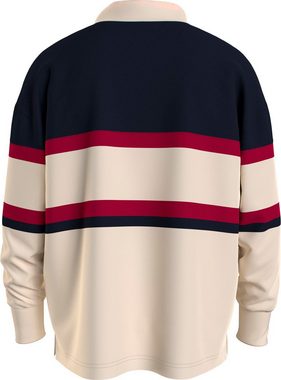Tommy Hilfiger Sweatshirt MONOTYPE COLOR BLOCK RUGBY mit Knöpfen am Kragen