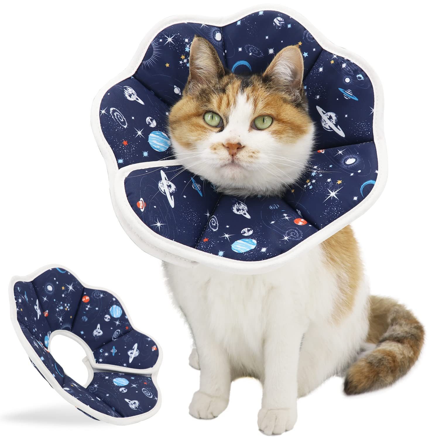 Schutzkragen Halskrause Katze,Einstellbarer Halskrause Katze Halsband