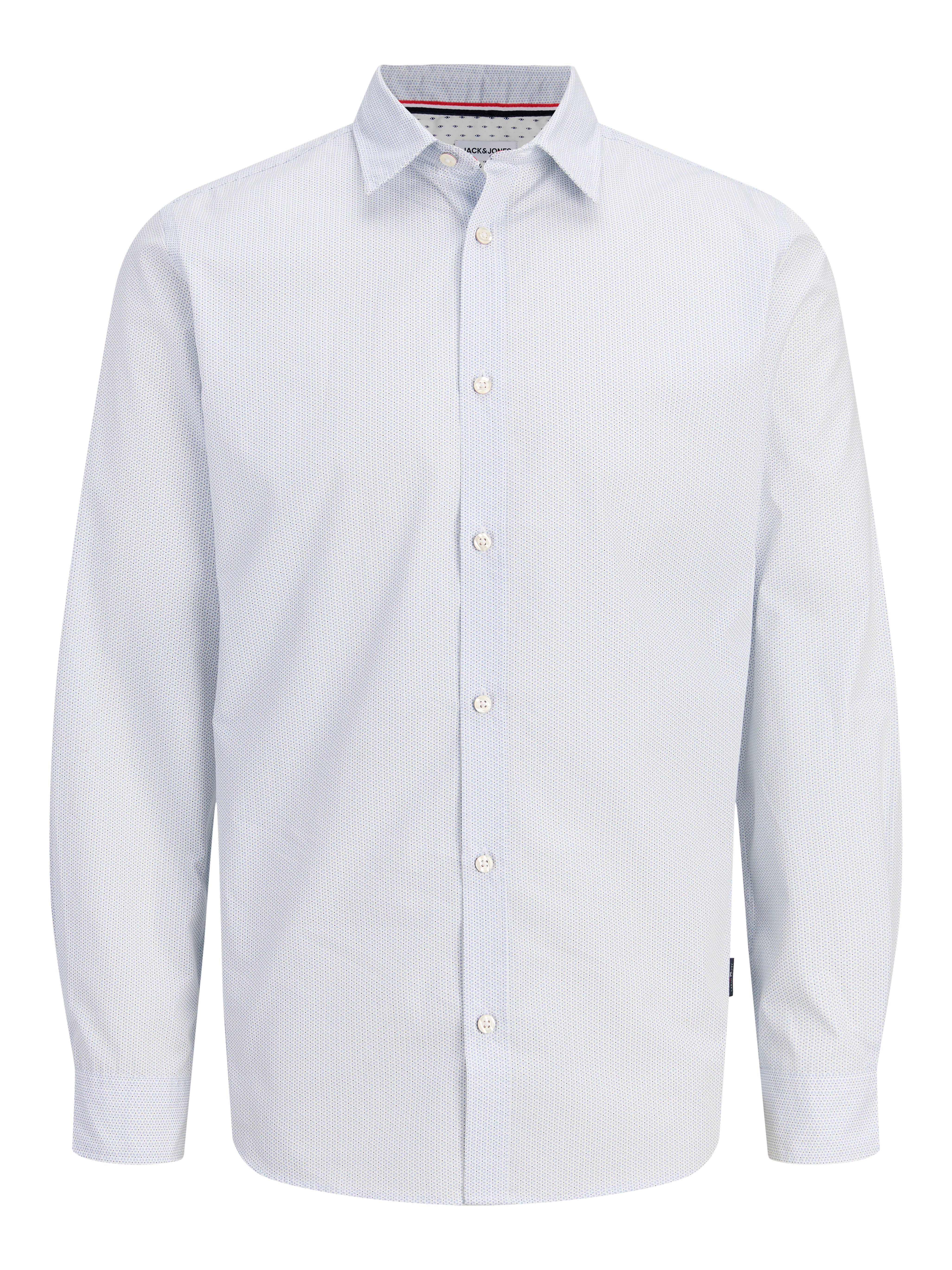 Jack & Jones Langarmhemd JJMATHEO DETAIL PRINT SHIRT L/S Baumwollmischung, slim fit