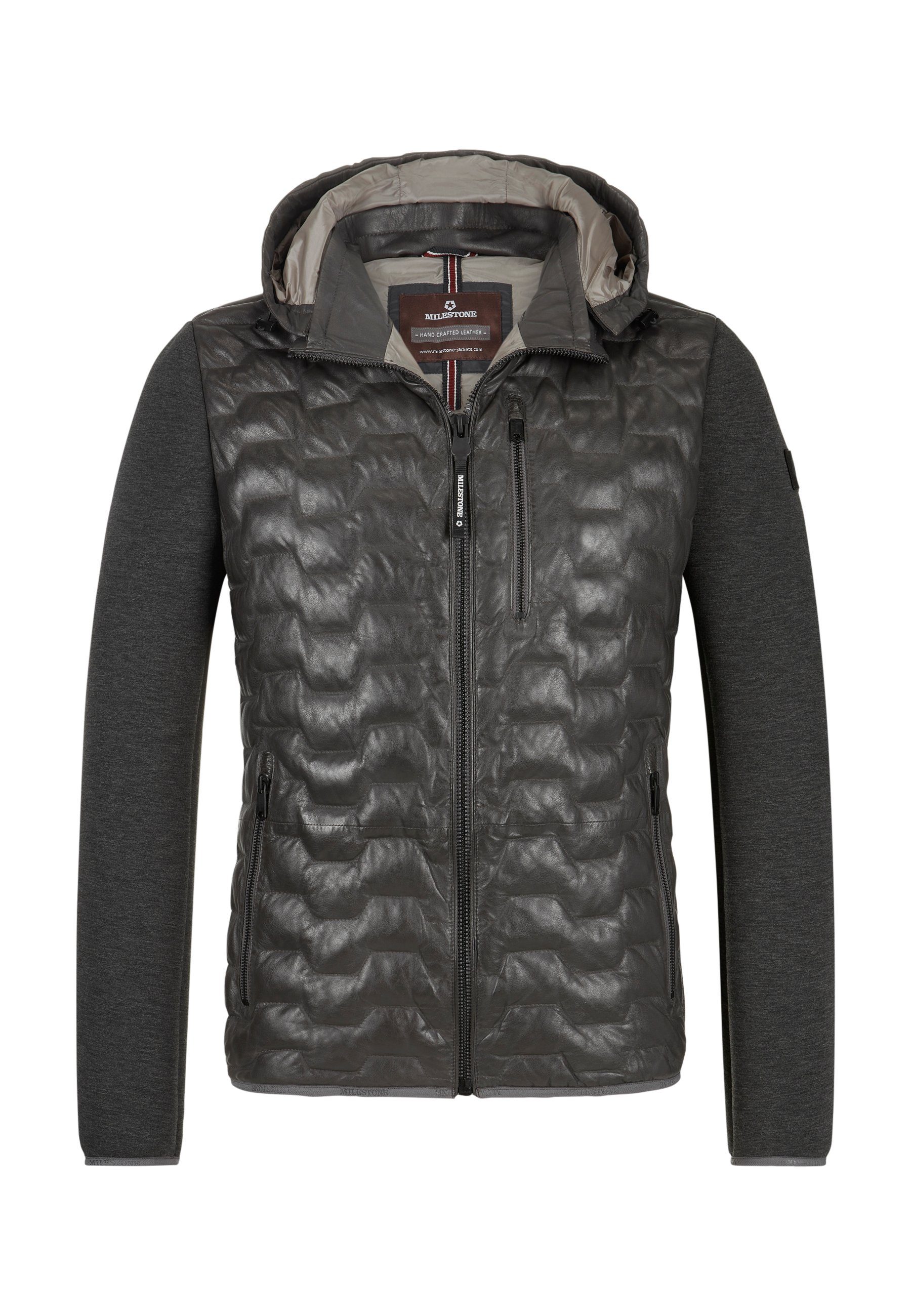 Milestone Lederjacke MSDarwin Herren Hybridjacke aus günstig online kaufen