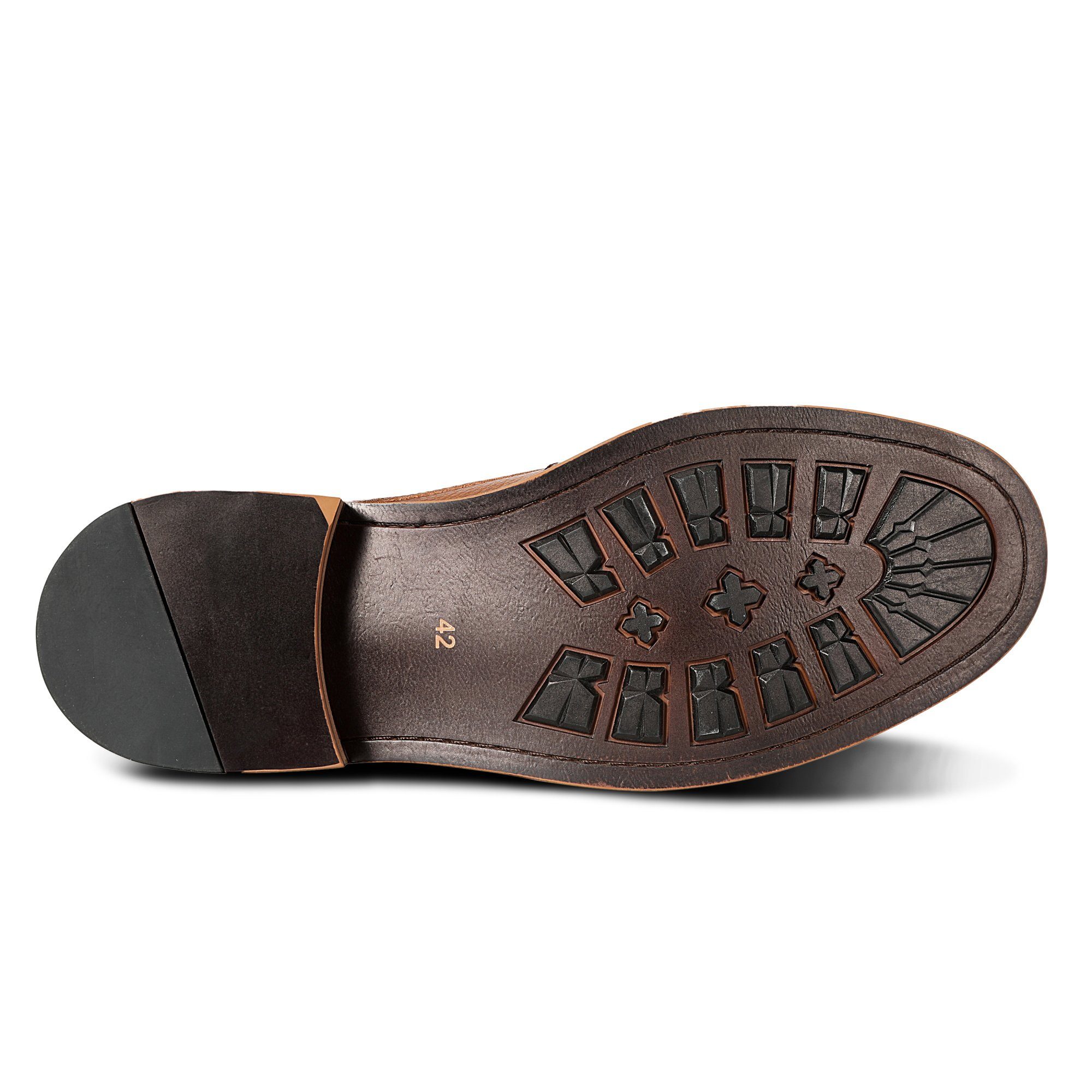 Allthemen Schnürstiefelette Herren Stiefeletten aus Rindsleder Klassische Schnürboots für Männer – Bild 4 von 5