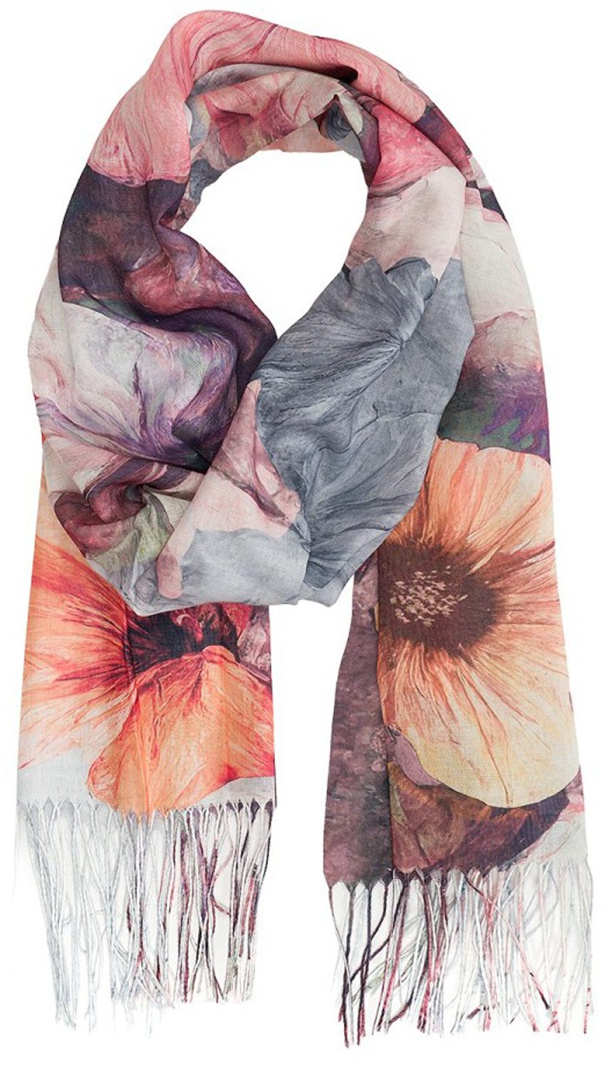 chic4home Schal Color Flow, (1-St. 1-teilig), sommerlicher Damen Schal mit buntem Muster