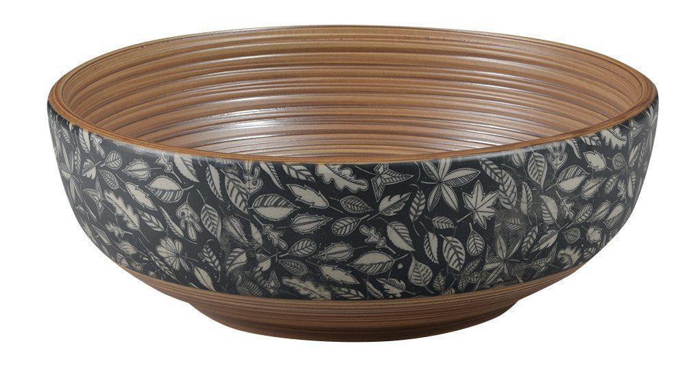Sapho Waschtisch PRIORI Keramik-Waschtisch Ø 41 cm, braun mit blau Muster, Sapho-PI023