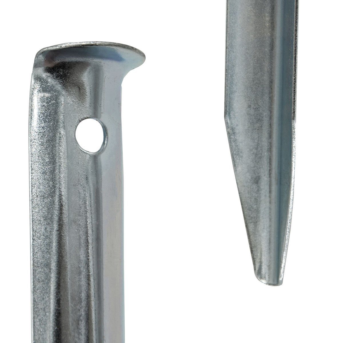 AMANKA Zelthering Set: 10 Stabile Erdnägel für Zelte - 230 mm Camping Heringe Verzinkt, V-Form Bodenanker Witterungsbeständig - Zelt Zubehör Campingequipment