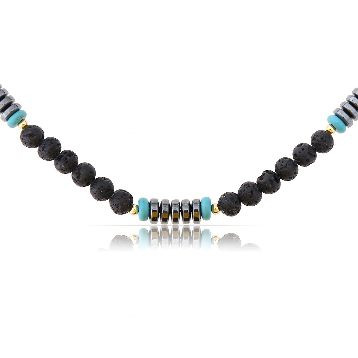 Made by Nami Perlenkette Surfer Halskette mit echten Kokosnussperlen, Herren Damen Strand Schmuck Wasserfest