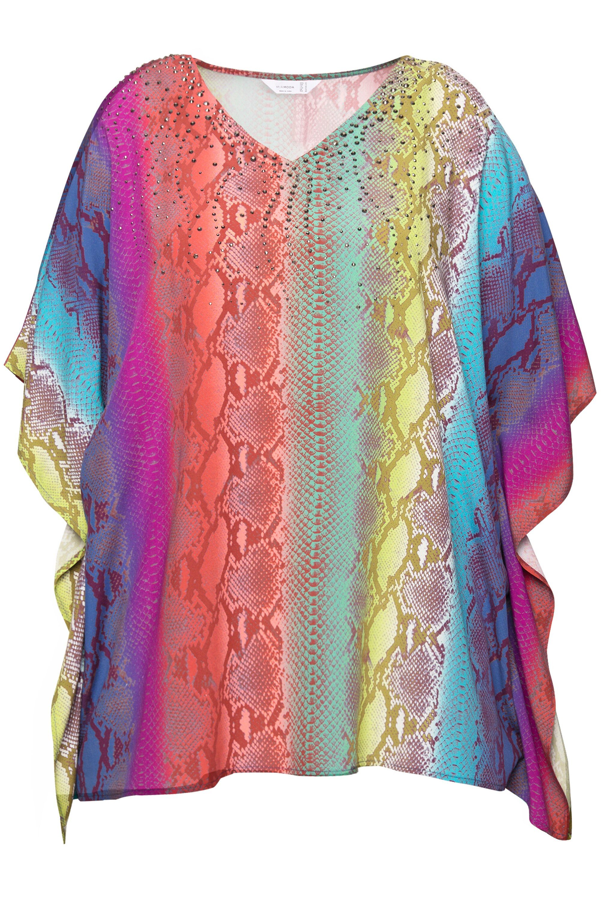 MIAMODA Tunika Blusen-Poncho oversized Schlangen-Druck günstig online kaufen