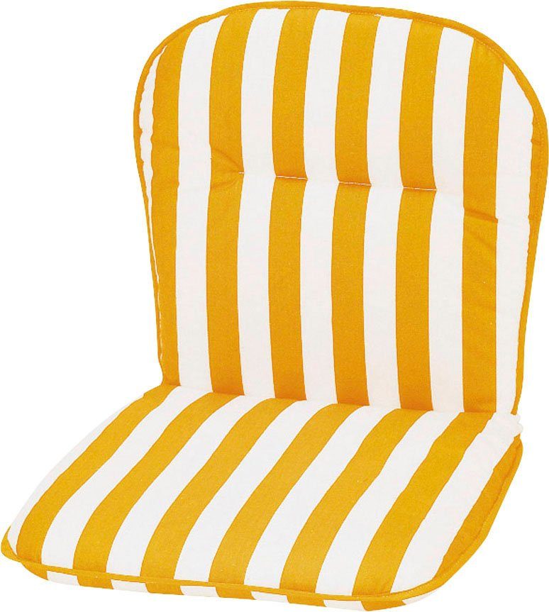 Best Sesselauflage gestreift gelb/weiß
