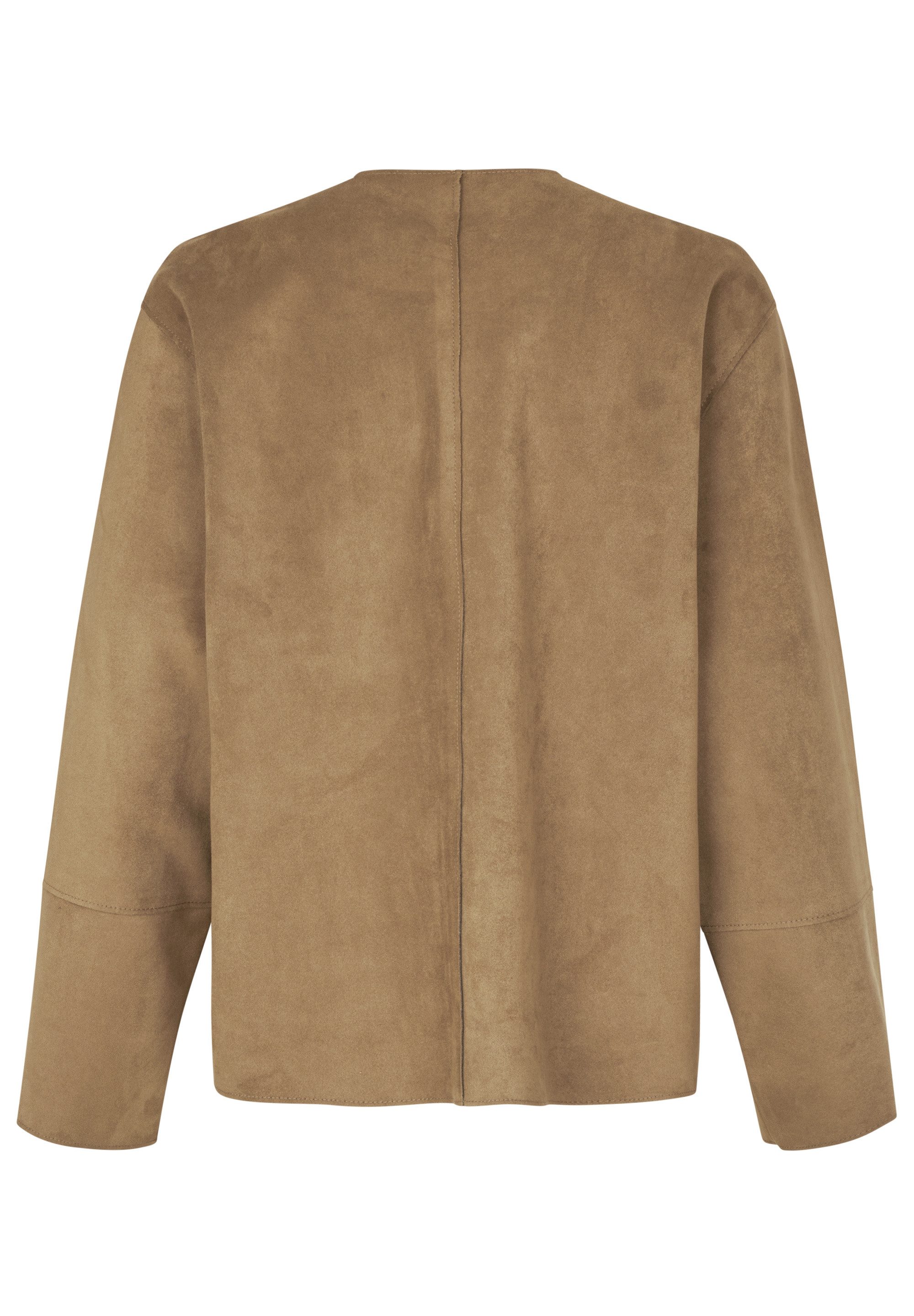 Masai Blusenjacke MaJyrona Rundhalsausschnitt, dekorativ Vordertaschen