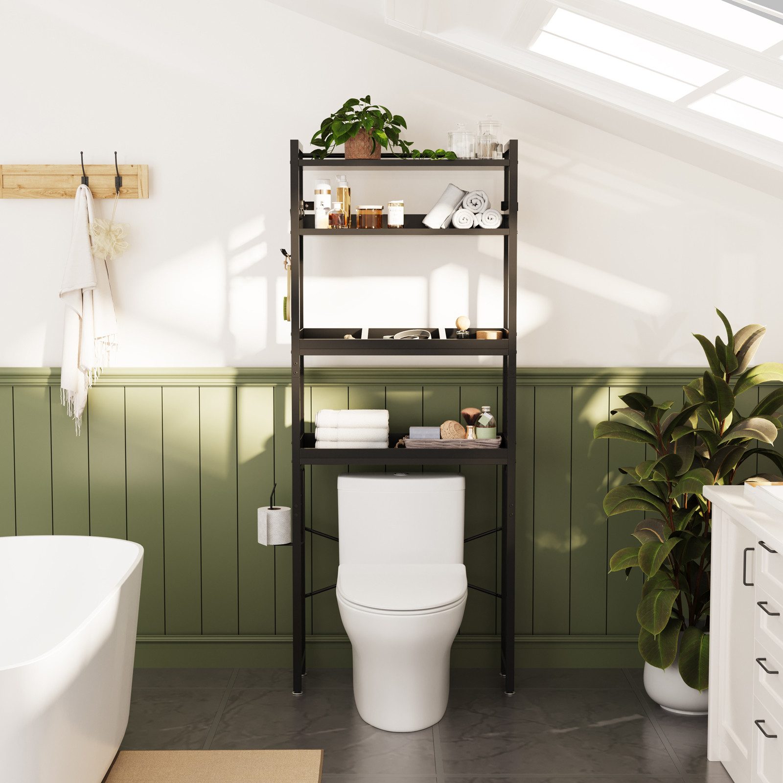 Dripex Badregal über Toilette, Toilettenregal Höhenverstellbar, günstig online kaufen