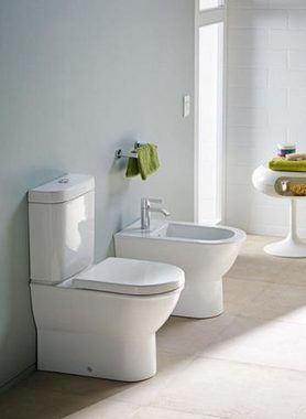 Duravit WC-Komplettset Duravit Stand-Bidet DARLING NEW m ÜL HLB