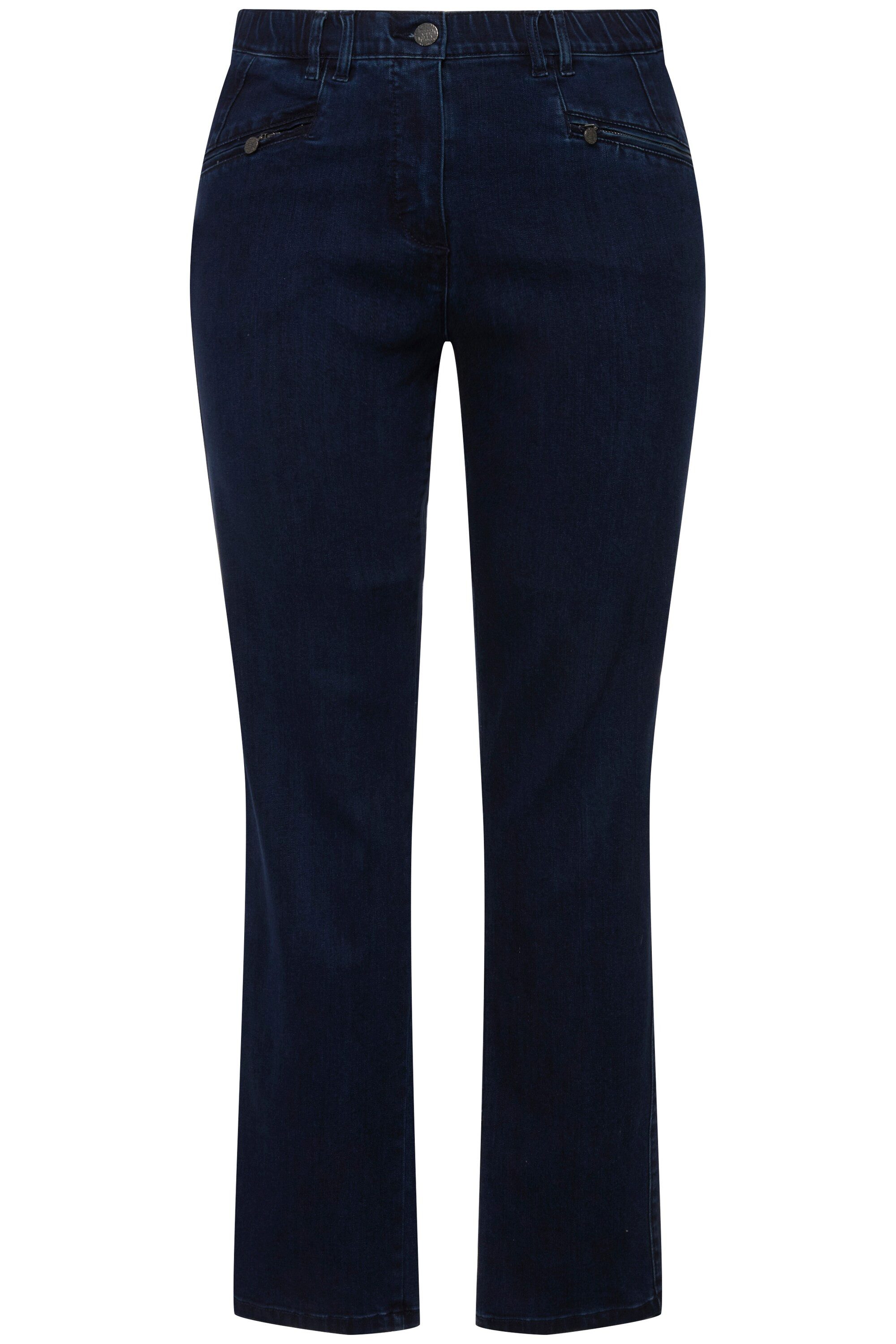 Ulla Popken Regular-fit-Jeans Jeans Mony konisches Bein Reißverschlusstaschen
