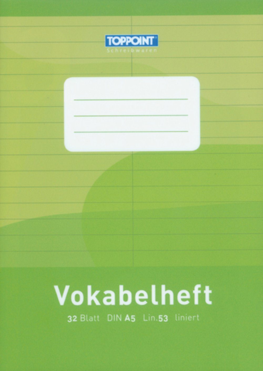 Schulheft Vokabelheft liniert DIN A5 Lineatur 53