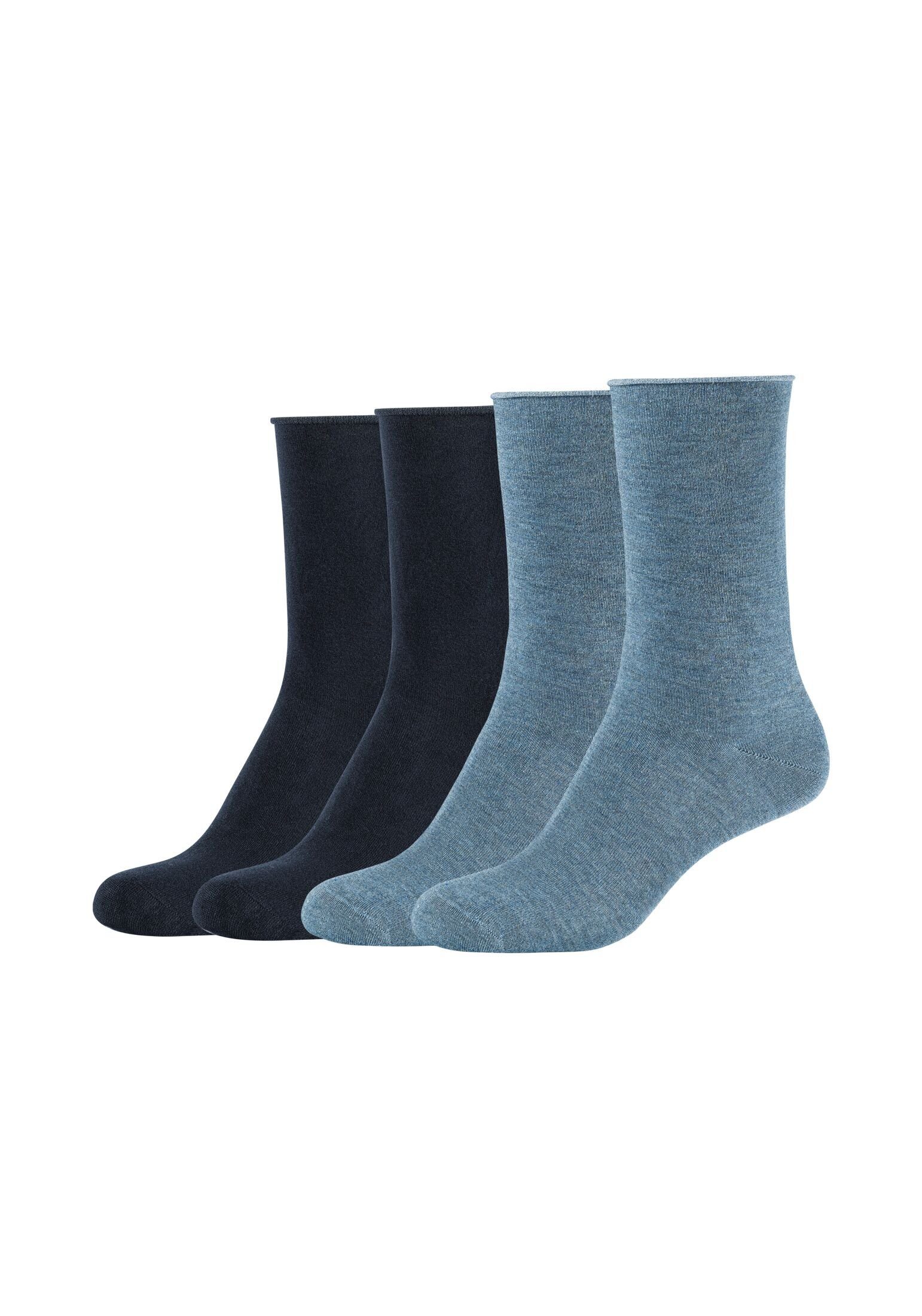 s.Oliver Socken Socken 4er Pack, Handgekettelte Zehennähte, verstärkte  Zehen und Ferse