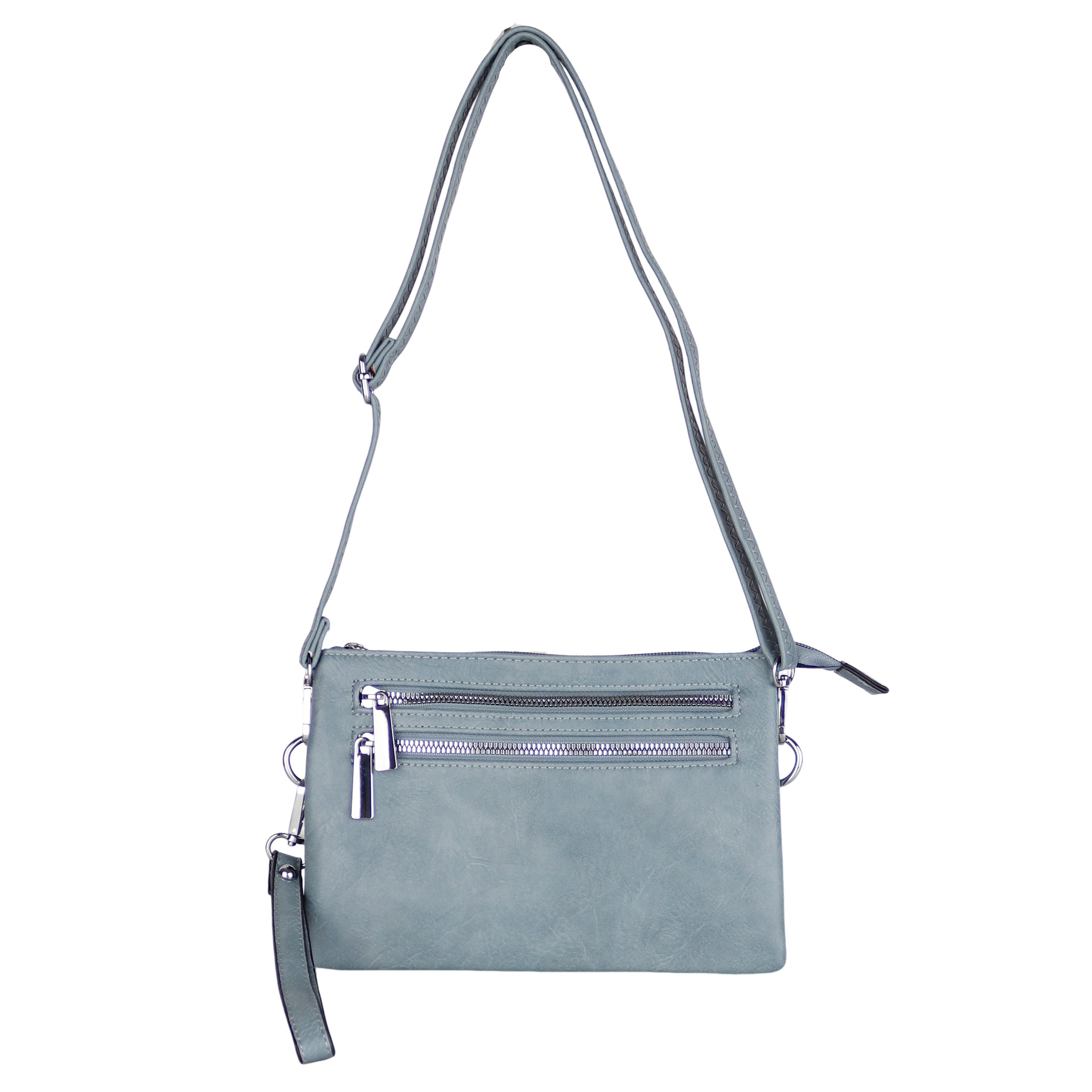 Umhängetasche Damen, Veganleder Crossbody Tasche Bag, Schultertasche