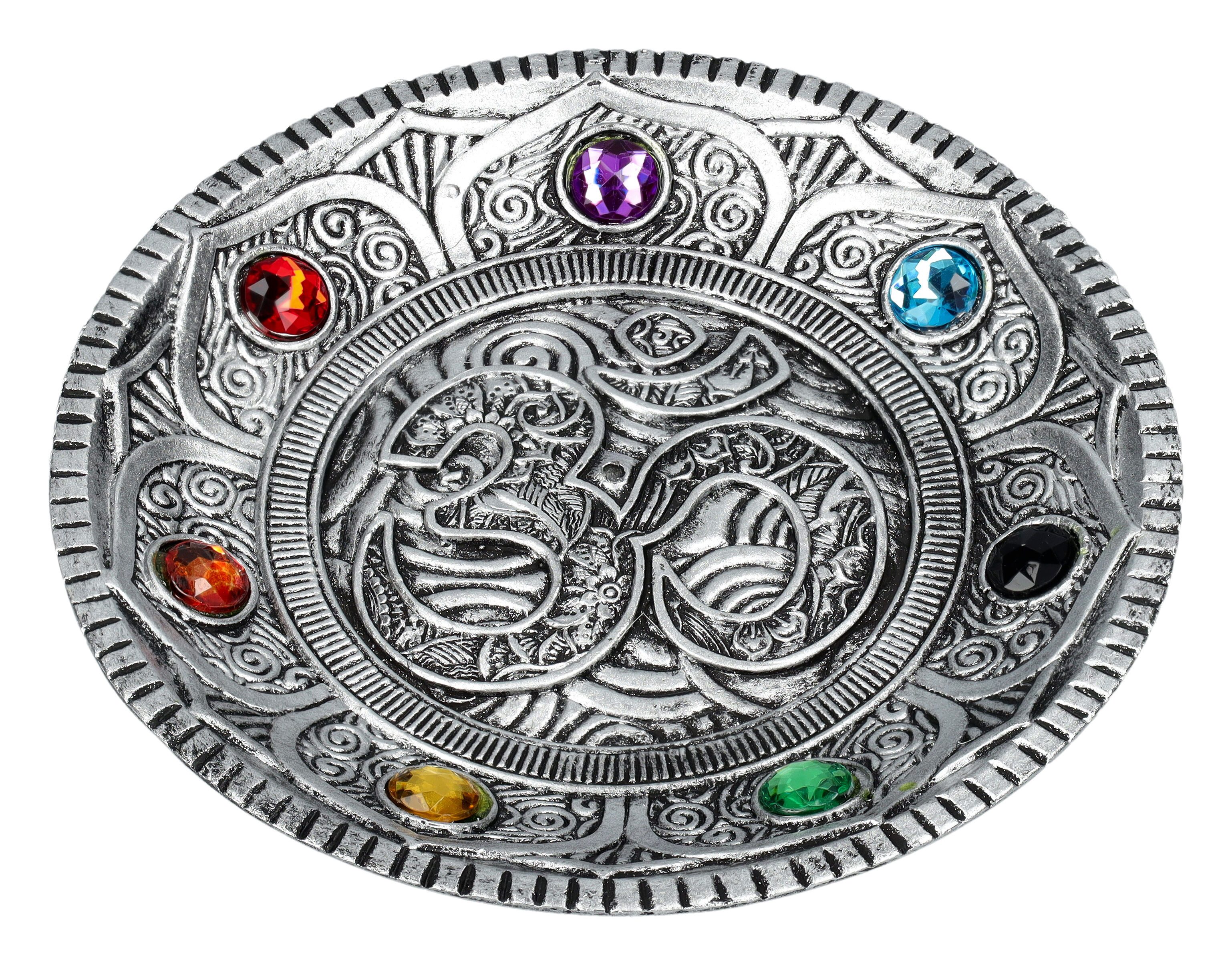 Figuren Shop GmbH Räucherstäbchen-Halter Chakra Räucherstäbchenhalter – Ohm Deko Altar Meditationshilfe 12.5 cm