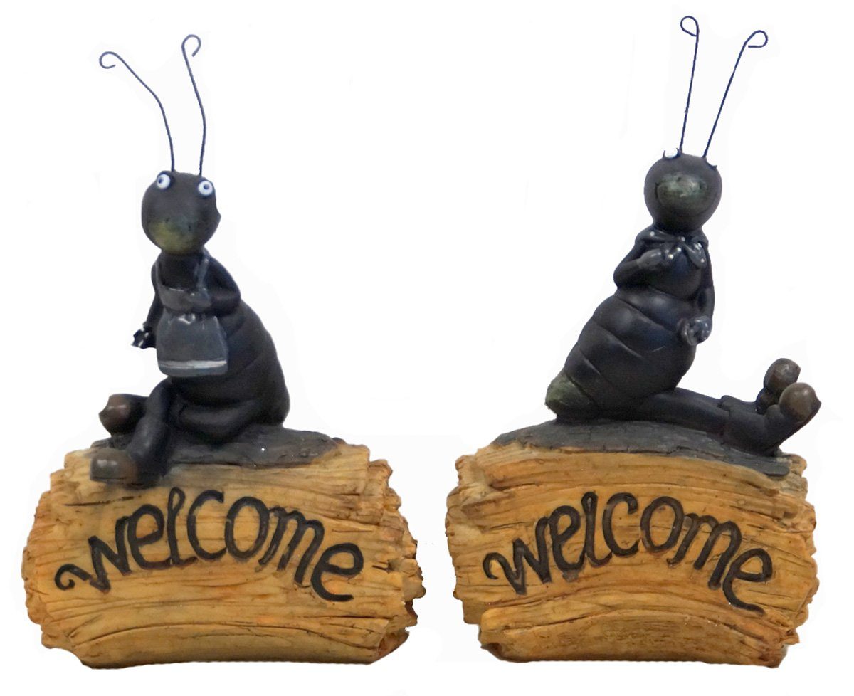 Gartenursel Dekofigur 2er Set Ameise 'welcome' (2 St) | Dekofiguren