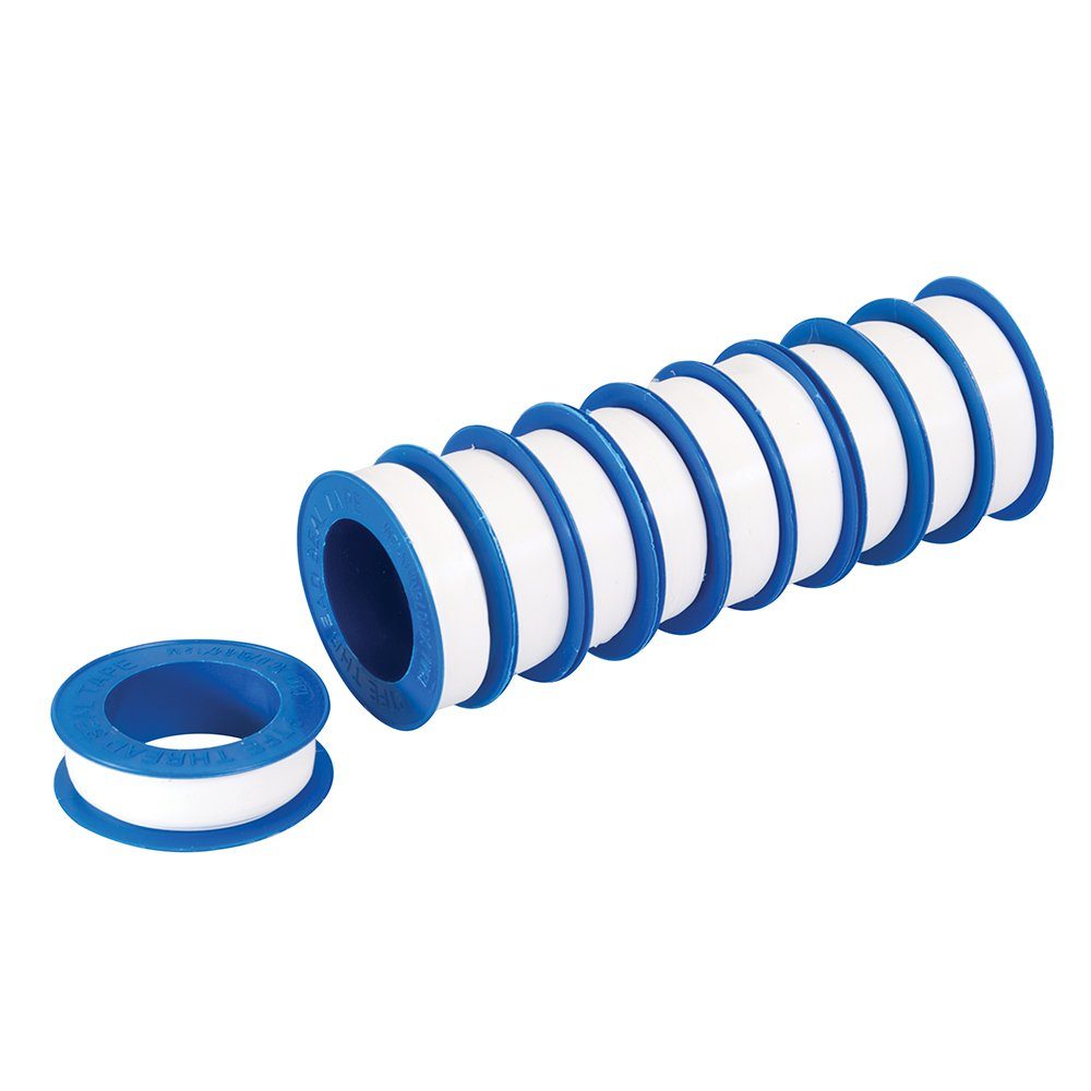 Dichtungsband 10 x Rolle PTFE-Band weiß 12 m x 12 mm