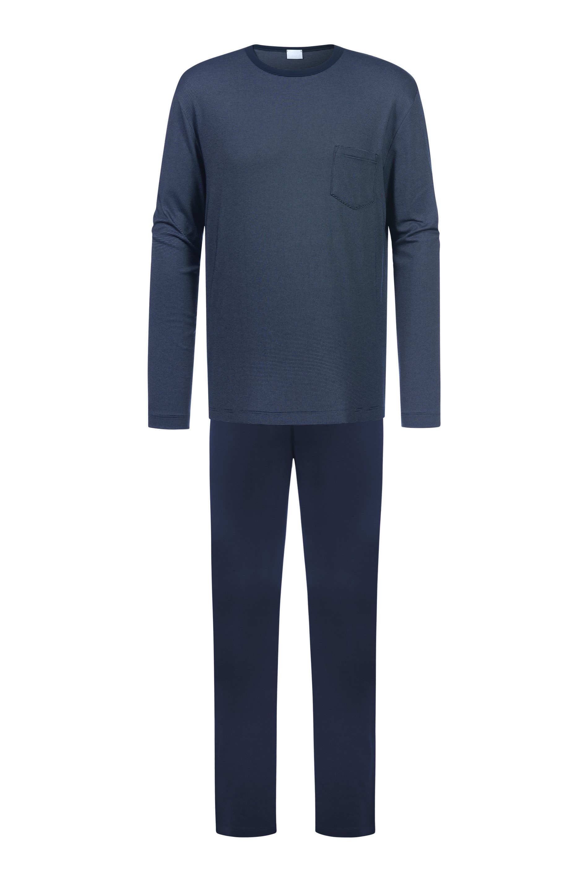 Mey Pyjama Bennison (2 tlg) Langarm, Brusttasche, Komfortbund günstig online kaufen