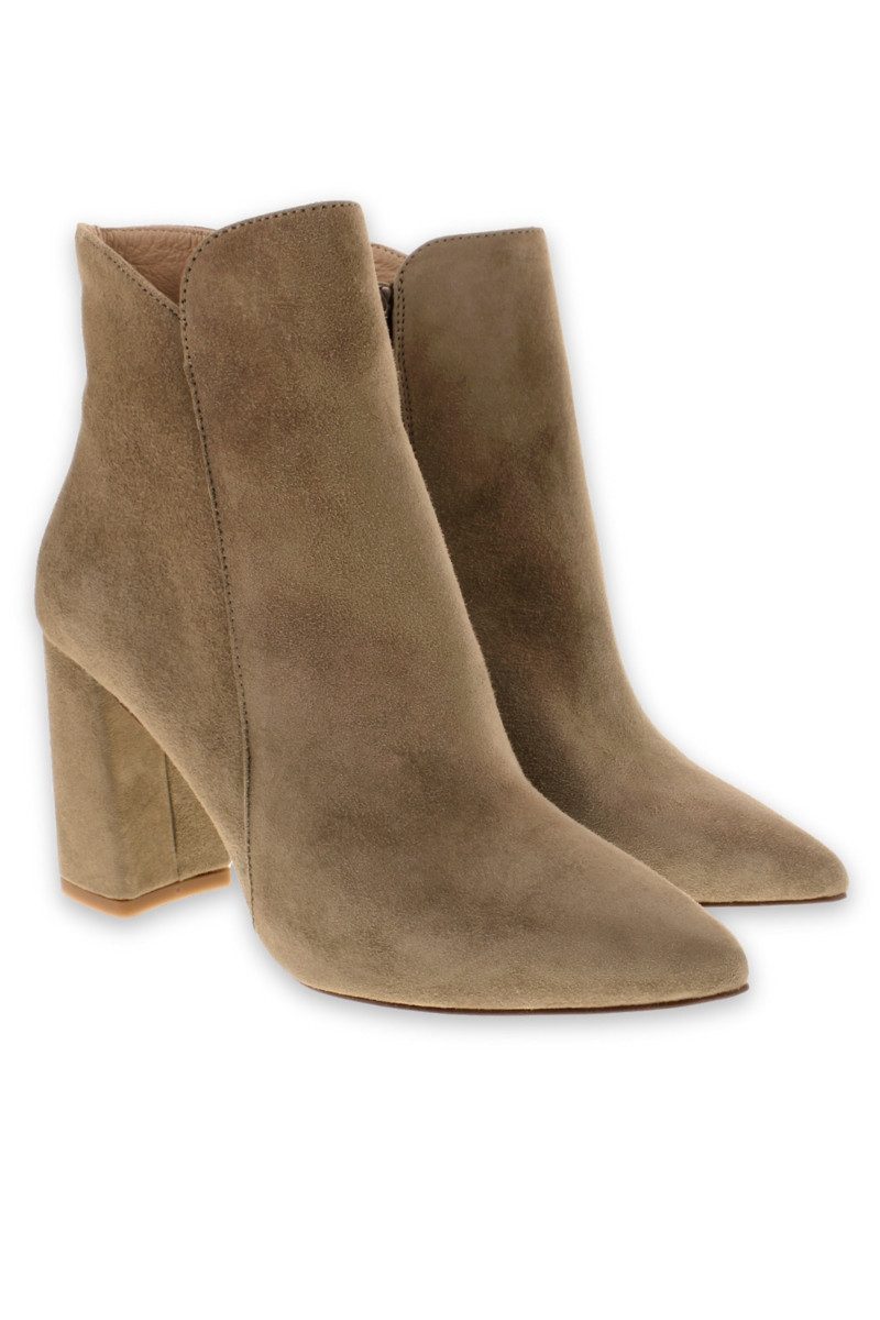 XAVER LUIS Schuhmanufaktur Trachten Stiefeletten - VERO - Samtziege sand Stiefelette