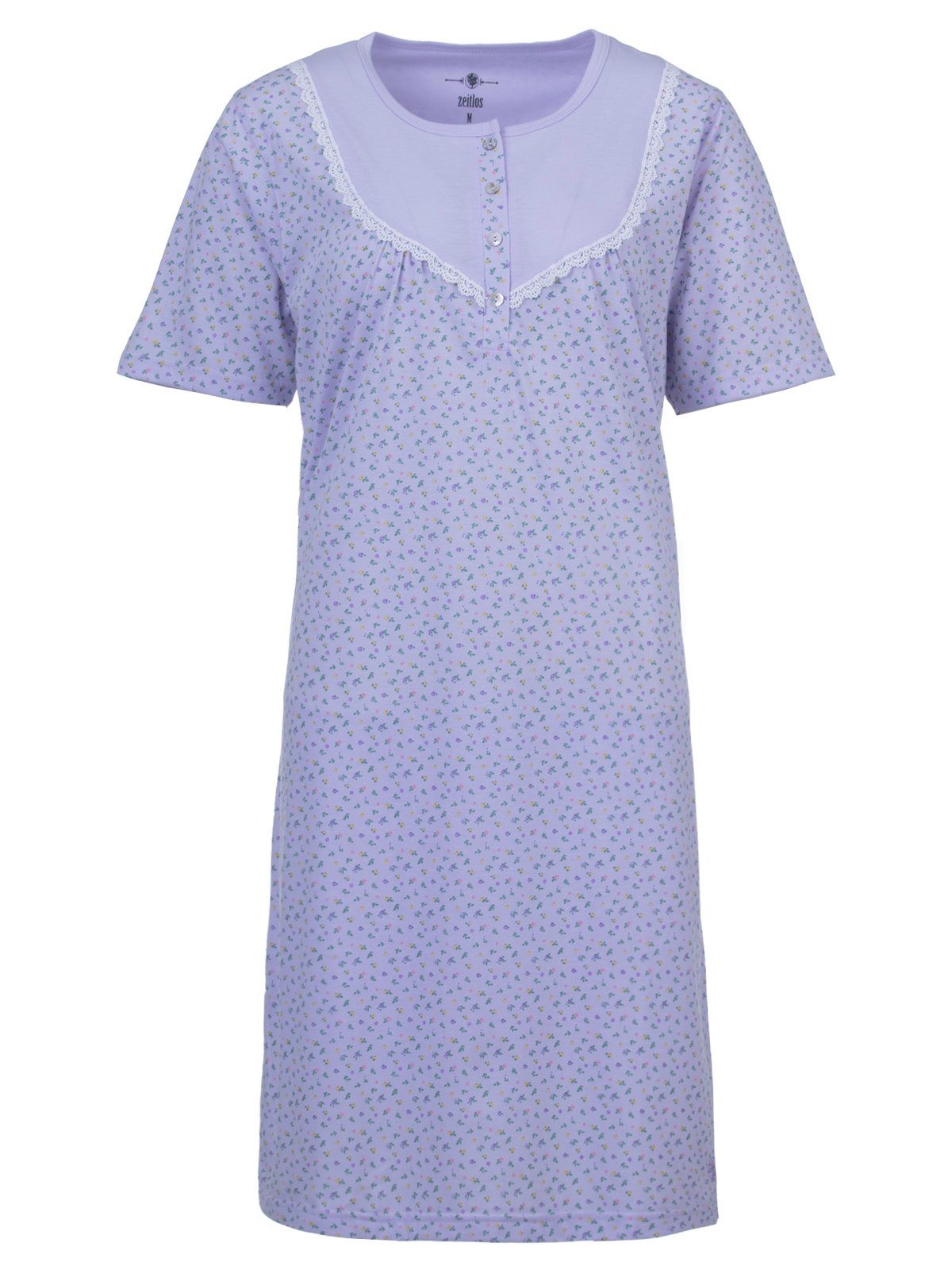 zeitlos Nachthemd Nachthemd Kurzarm - Mille Fleur Spitze günstig online kaufen