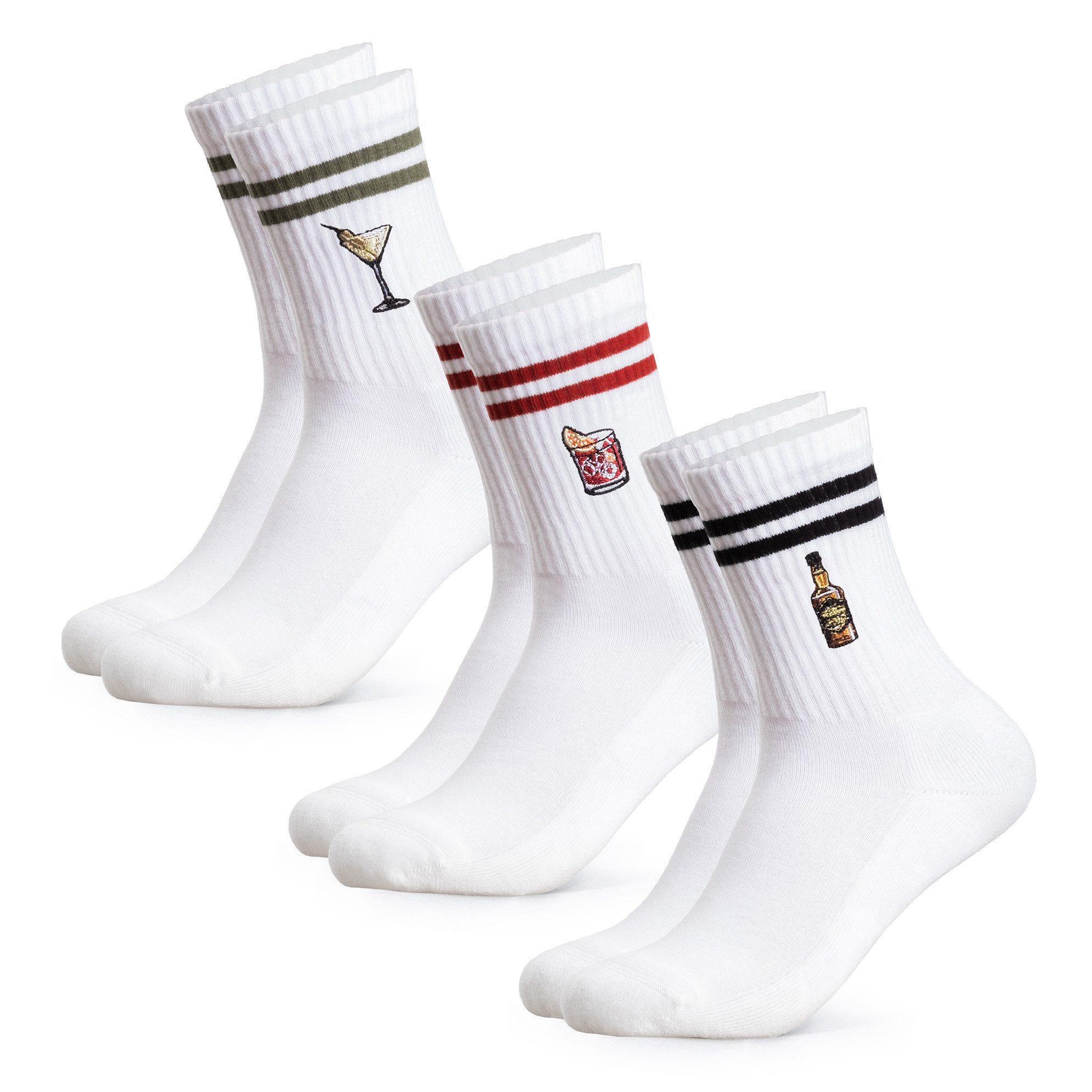 OCCULTO Tennissocken Damen & Herren Motiv Tennissocken 3er Pack (Modell: Summer) (3-Paar)