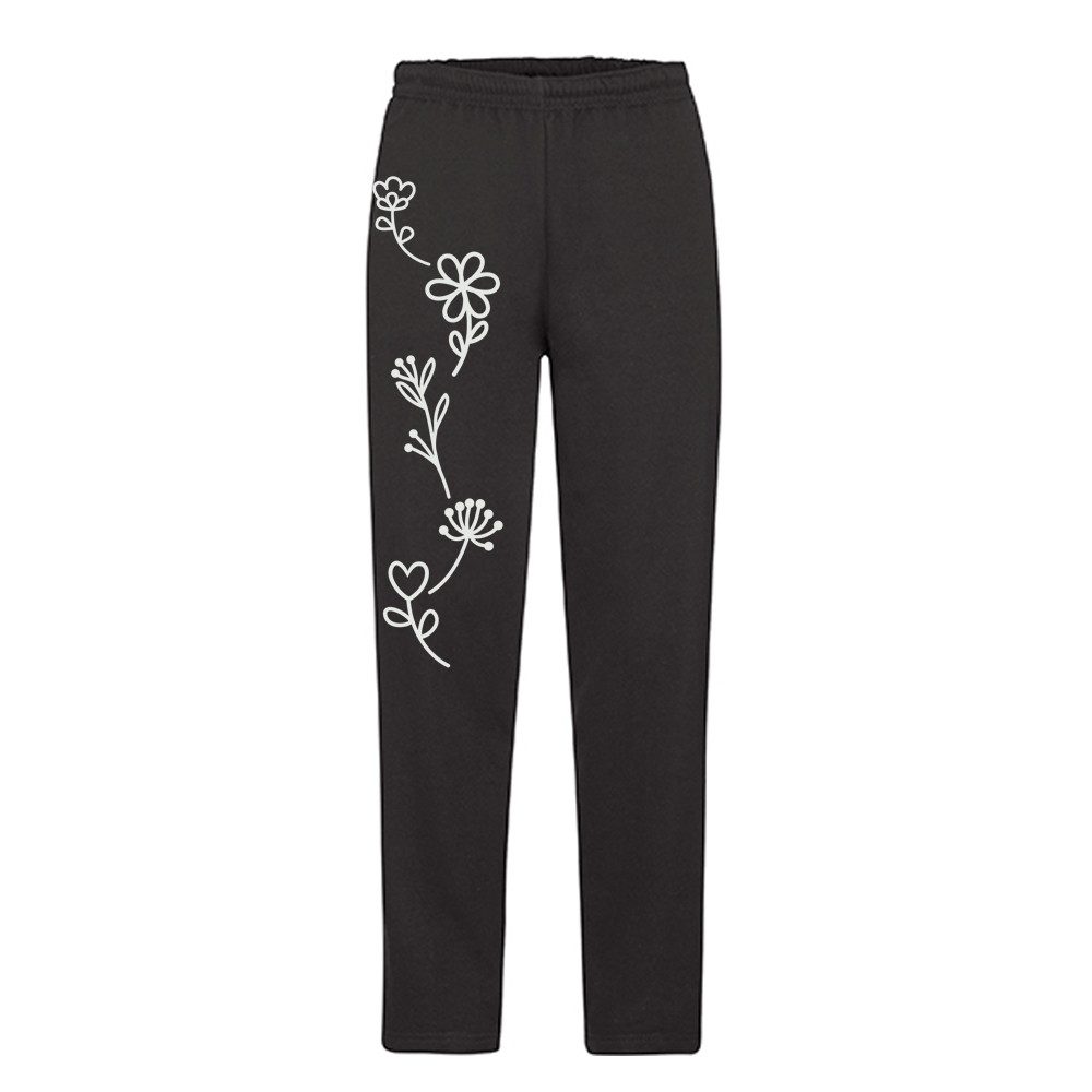 G-graphics Jogginghose Blumenranke Jog Pants mit Print / Aufdruck